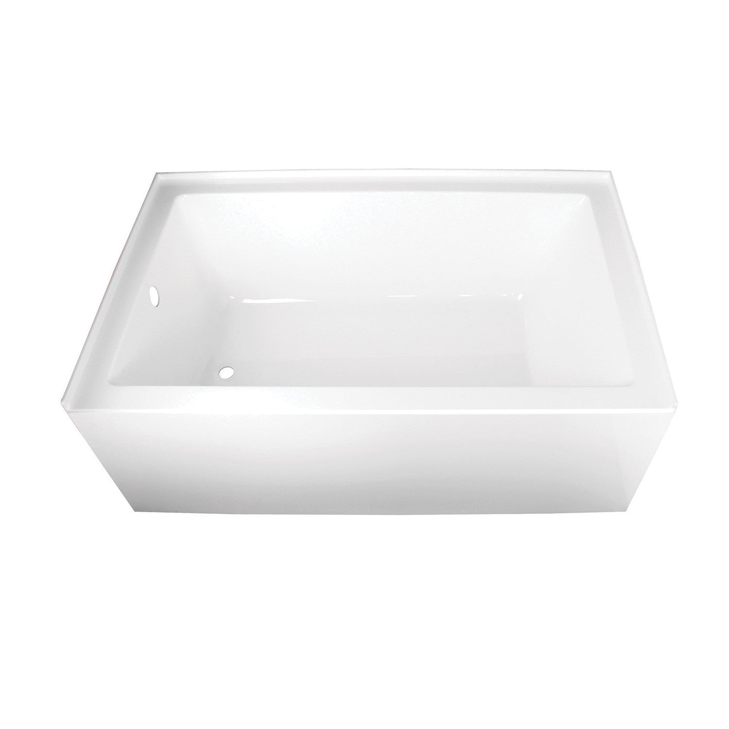 Aqua Eden VTAP603622L 60 Inch Acrylic Rectangular 3-Wall Alcove Bathtub - Left Hand Drain, Glossy White - Perfect for Modern Bathroom Renovations & Spa-Like Relaxation