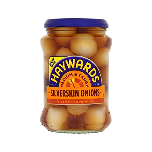 Haywards Medium & Tangy Silverskin Onions 400g (Pack of 2) - Pickled Cocktail Onions for Salads, Charcuterie Boards & Martini Garnish