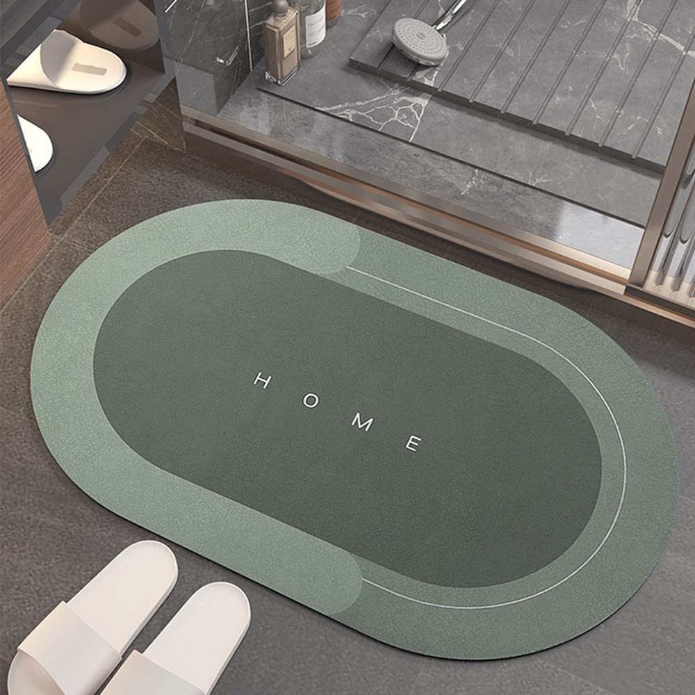 Super Absorbent Bathroom Rugs - Quick Drying Non-Slip Floor Mats for Bathroom, Kitchen & Home - Oil-Proof Easy Clean Modern Design (19.6