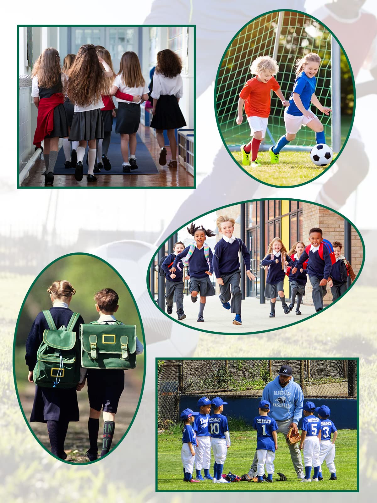 Century Star Kids Knee High Soccer Socks - Cotton Sports Tube Socks for Boys & Girls - Perfect for Soccer Games, School Uniforms & Athletic Activities