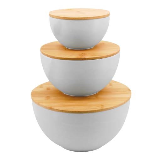 Grey with Bamboo Lid