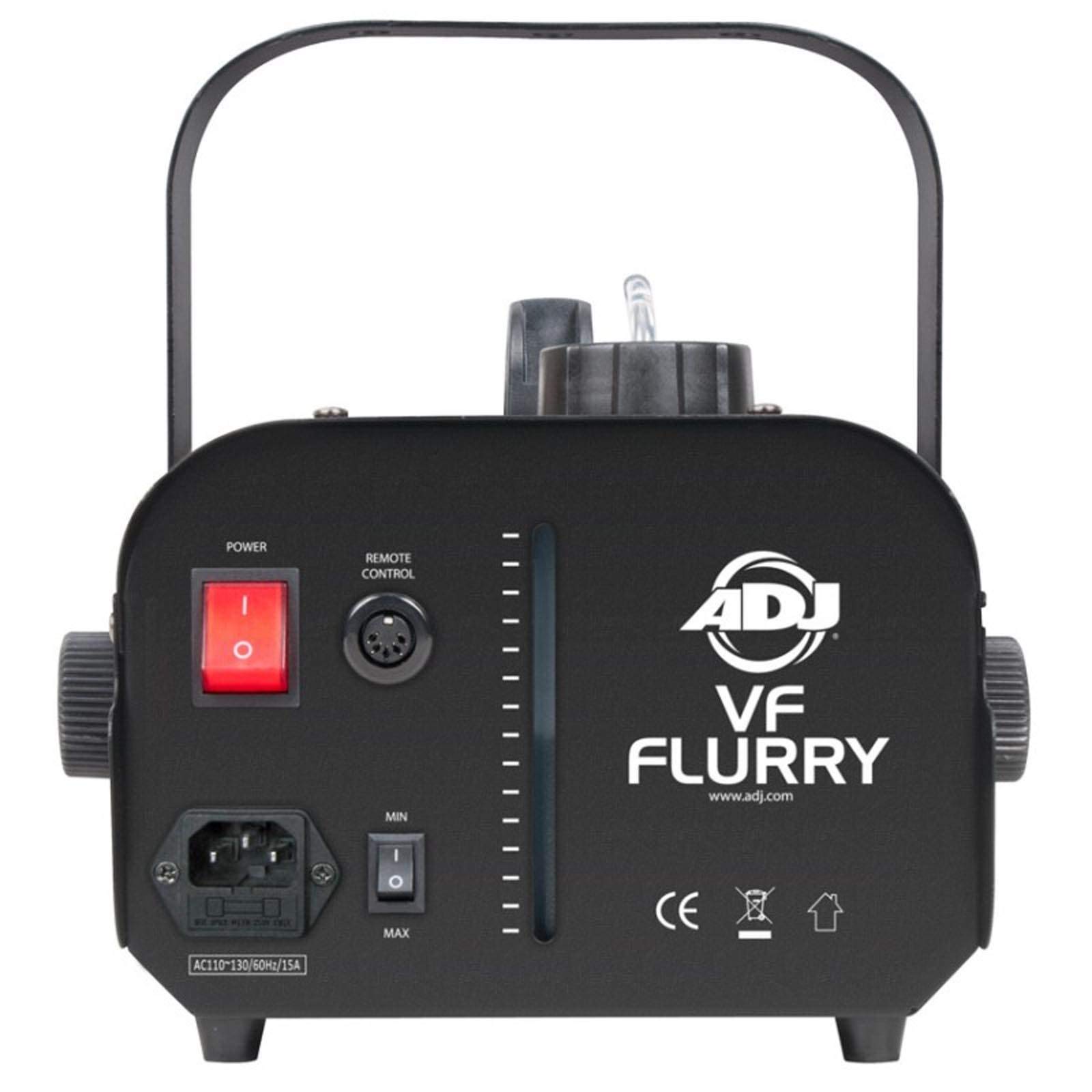 American DJ ADJ VF Flurry Professional Snow Machine with Remote Control | High-Output Snowflake Effect | Includes 1 Gallon Snow Fluid | Perfect for Christmas Parties, Winter Weddings & Stage Performances