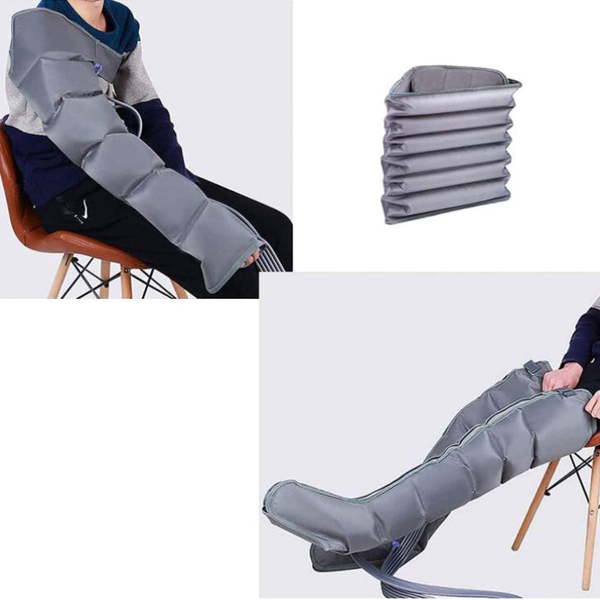 Air Compression Boots for Leg Pain Relief - Pneumatic Leg Massager with Air Wave Technology for Lymphedema, Circulation, Swelling - Full Body Massager for Waist, Leg & Arm Relaxation - Perfect for Post-Workout Recovery & Edema Therapy