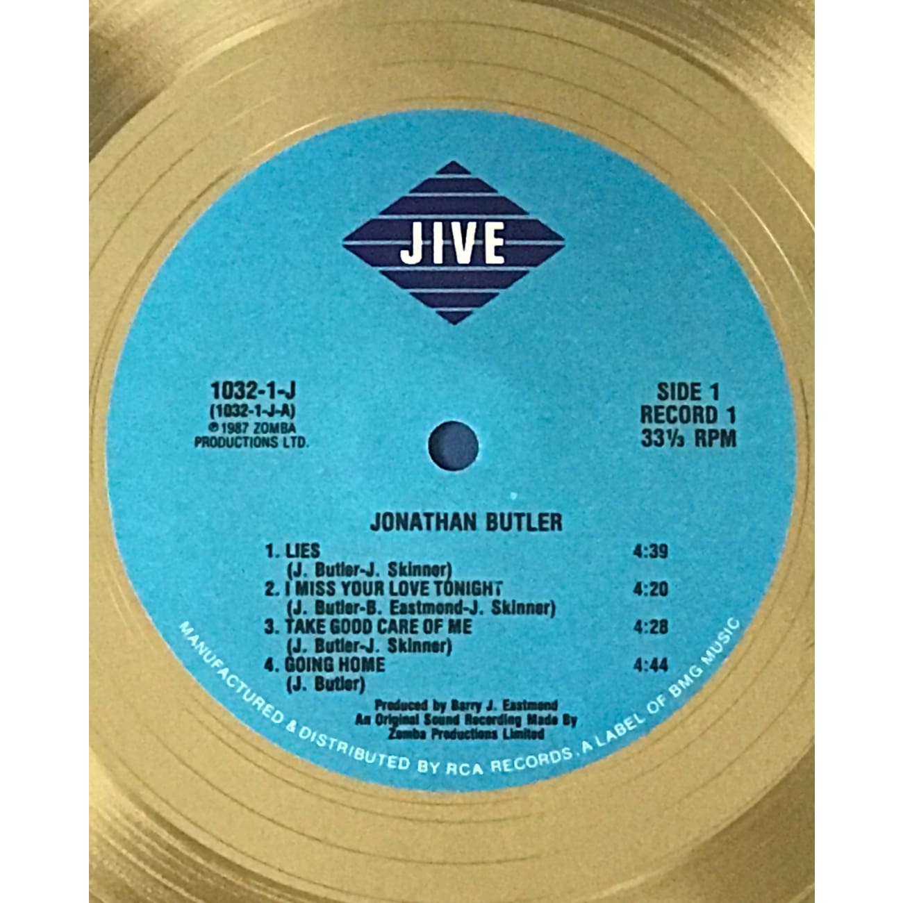 Jonathan Butler Debut RIAA Gold Album Award - Certified Music Collectible for Fans & Memorabilia Enthusiasts - Perfect for Display in Home, Office, or Music Studio