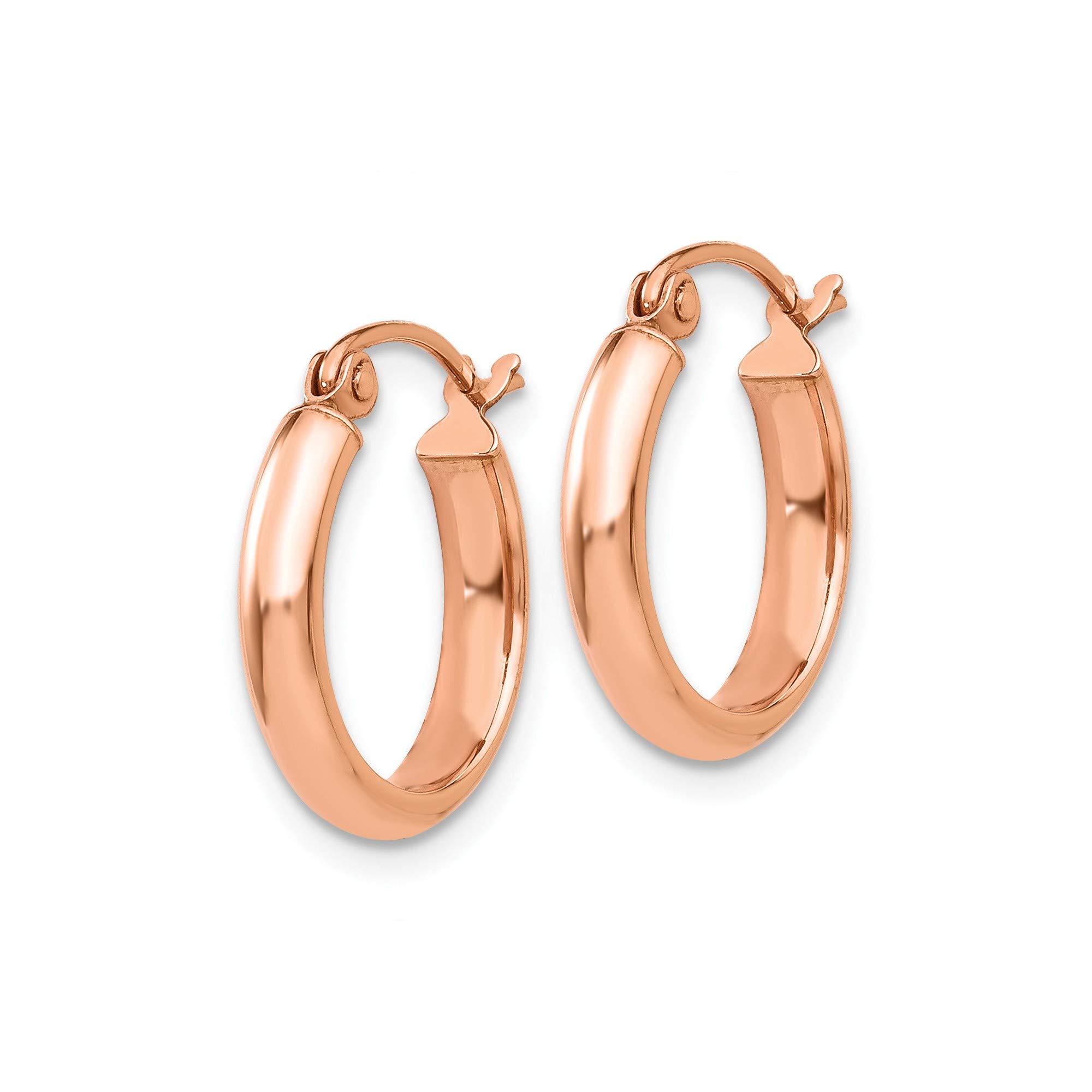 14K Rose Gold Hoop Earrings for Women - Dainty Huggie Hoops - Hypoallergenic 14K Gold Jewelry - Perfect for Everyday Wear, Date Night & Gift Giving