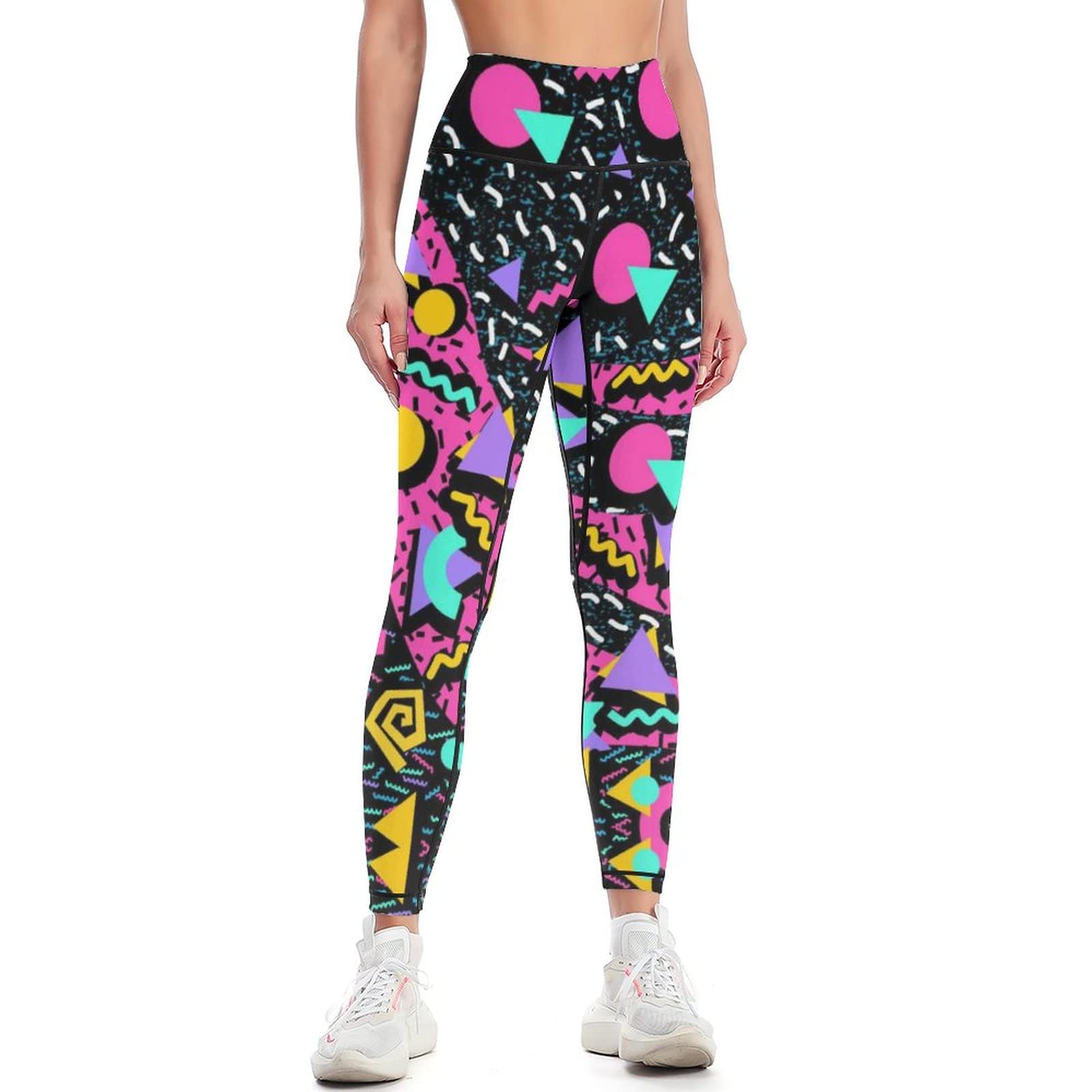 Women's High Waist Yoga Pants with Pockets - Tummy Control Workout Leggings for Running, Gym & Breast Cancer Awareness | Comfortable Athletic Pants for Yoga, Pilates & Daily Wear
