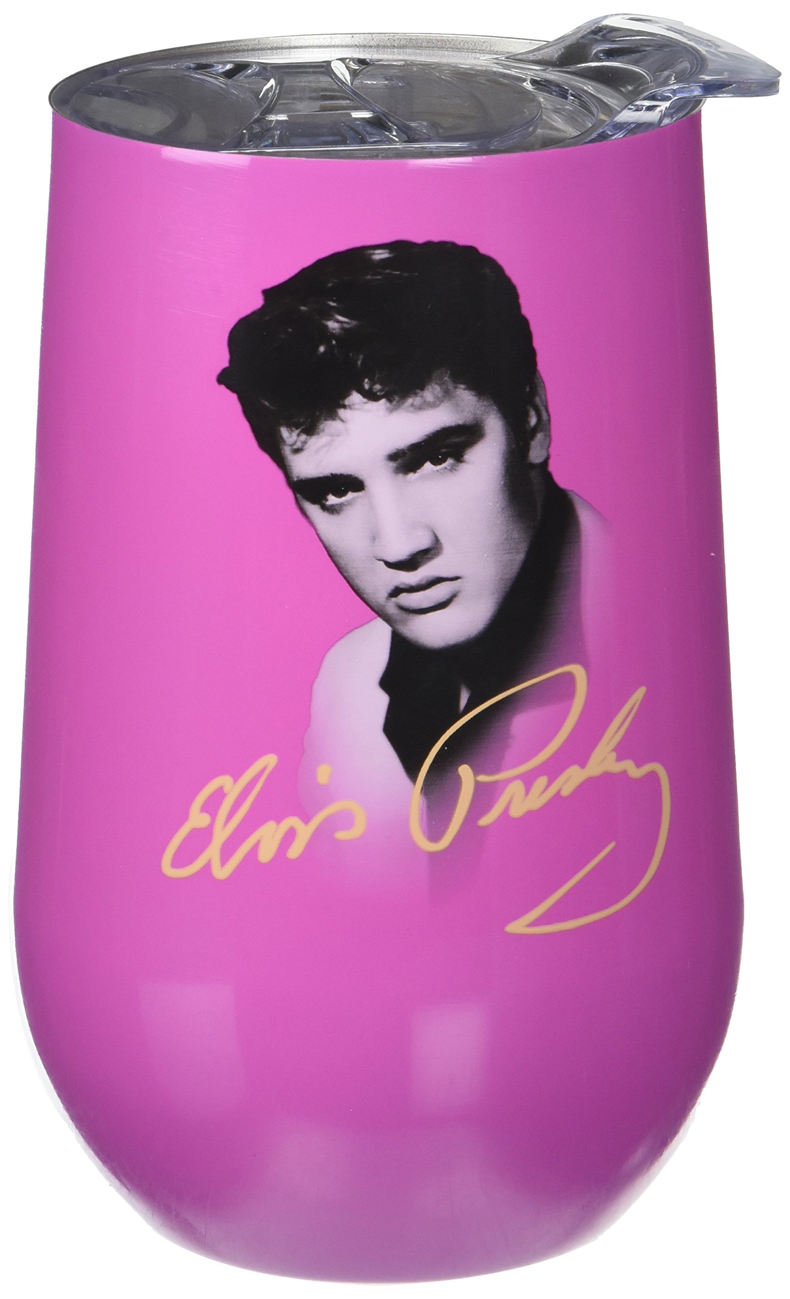 Elvis Presley Stainless Steel Wine Tumbler - 20oz Insulated Cup with Lid | Perfect for Concerts, Parties & Elvis Fan Gifts | Spooontiques 16947