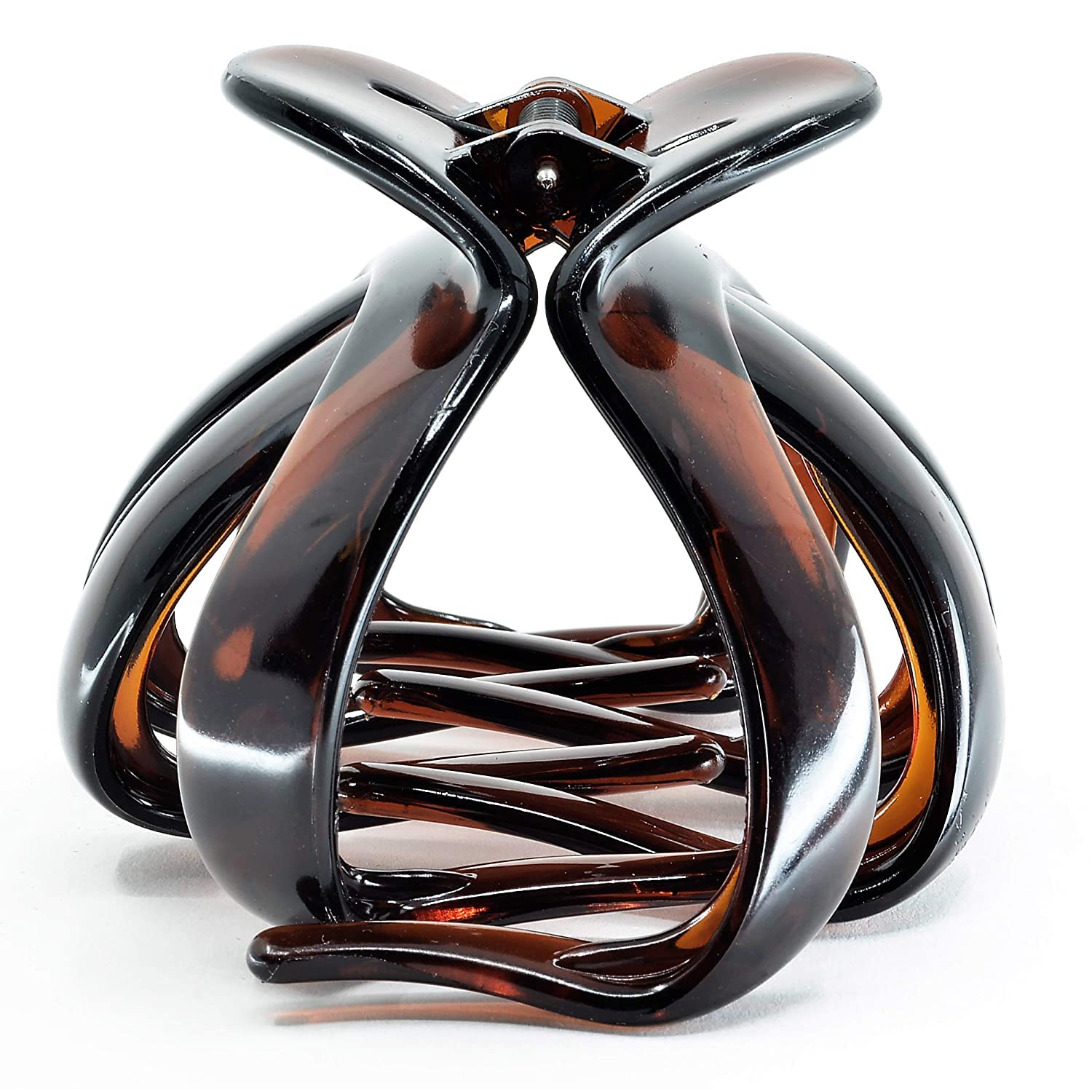 Camila Paris AD716 2PK French Octopus Hair Clips - Large Hair Claws for Thick & Long Hair - Strong Grip Durable Women's Hair Accessories for Girls & Women - Perfect for Ponytails, Buns & Updos - Made in France