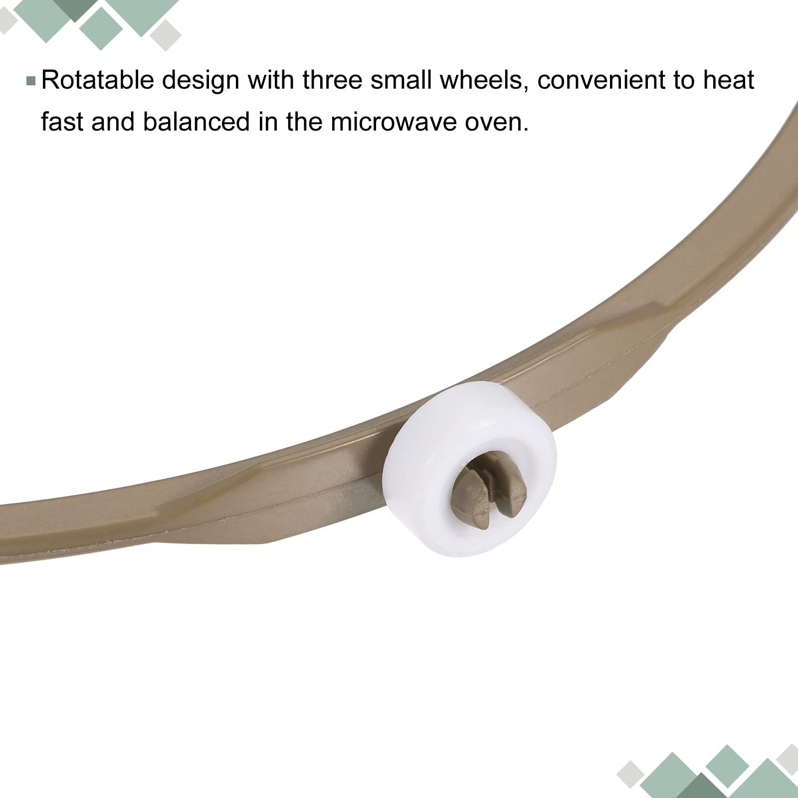 Meccanity Microwave Oven Turntable Support Circle - 2 Pack Brown Glass Plate Roller Bracket Replacement Parts for Smooth Rotation | Compatible with Most Microwave Models | Perfect for Kitchen Appliance Repair & Maintenance