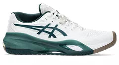 ASICS Men's Gel Resolution X Tennis Shoes - White/Saxon Green - High-Performance Court Sneakers for Competitive Play & Training