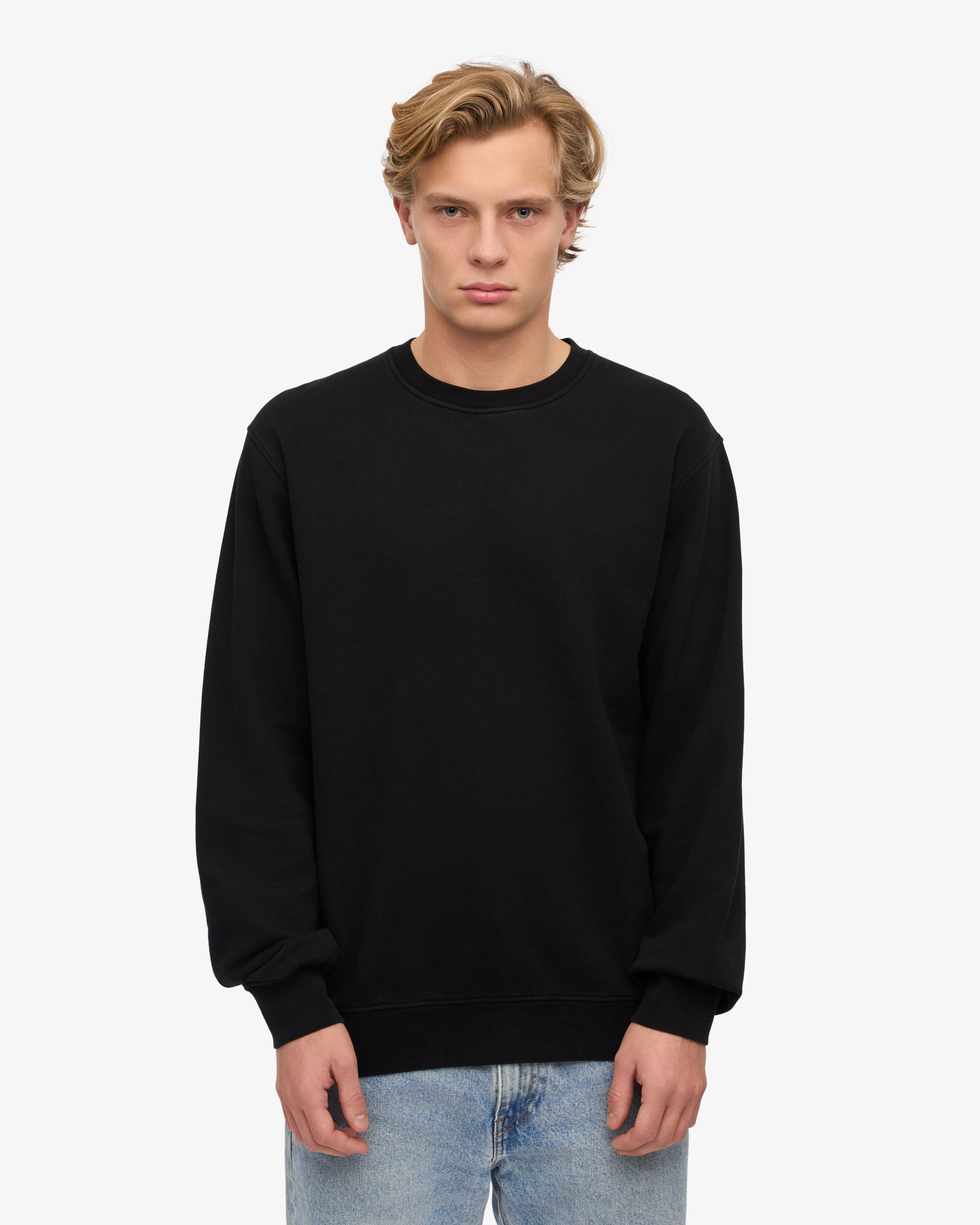 Classic Organic Cotton Crew Neck T-Shirt for Men - Soft & Comfortable Deep Black Tee - Perfect for Casual Wear, Gym & Everyday Outfits