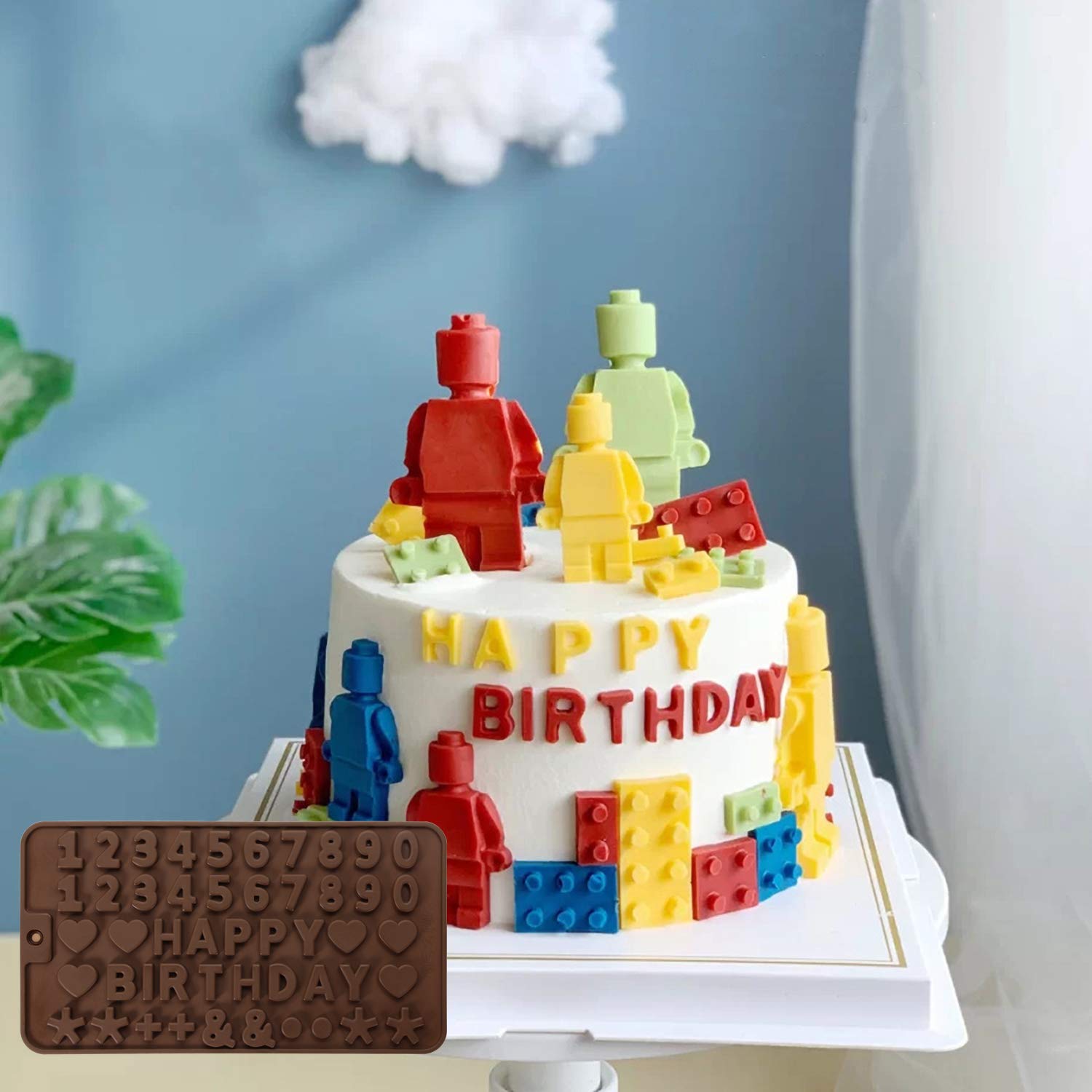 ONLYKXY 2-Piece Brown Chocolate Silicone Molds Set - Alphabet & Number Baking Molds for DIY Candy, Cake Decorating - Perfect for Birthday Parties, Holiday Treats & Home Baking