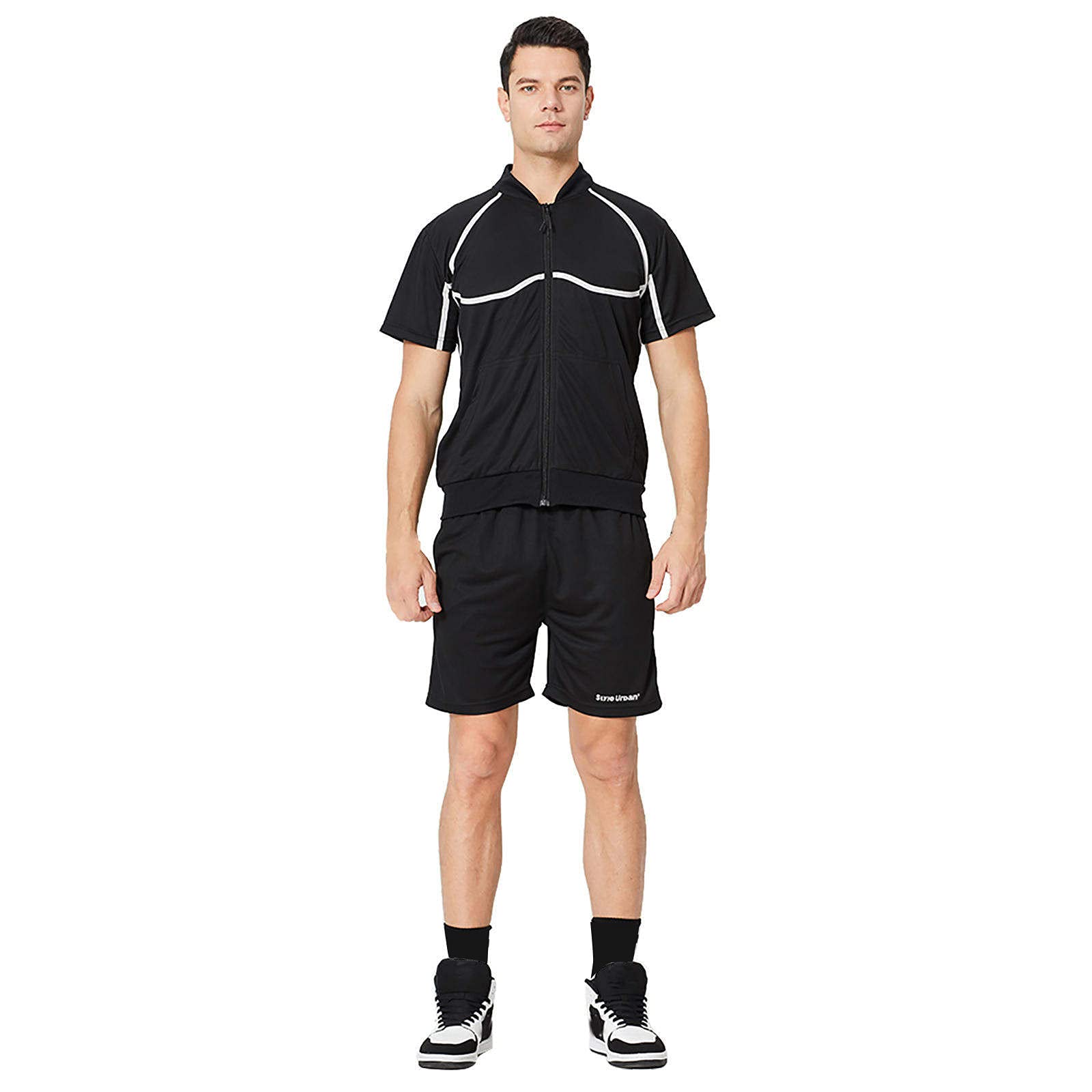 Men's 2-Piece Tracksuit Set - Summer Running Outfits for Men, Lightweight Fitness Jogging Suit, Breathable Workout Clothes for Gym, Outdoor Sports & Casual Wear