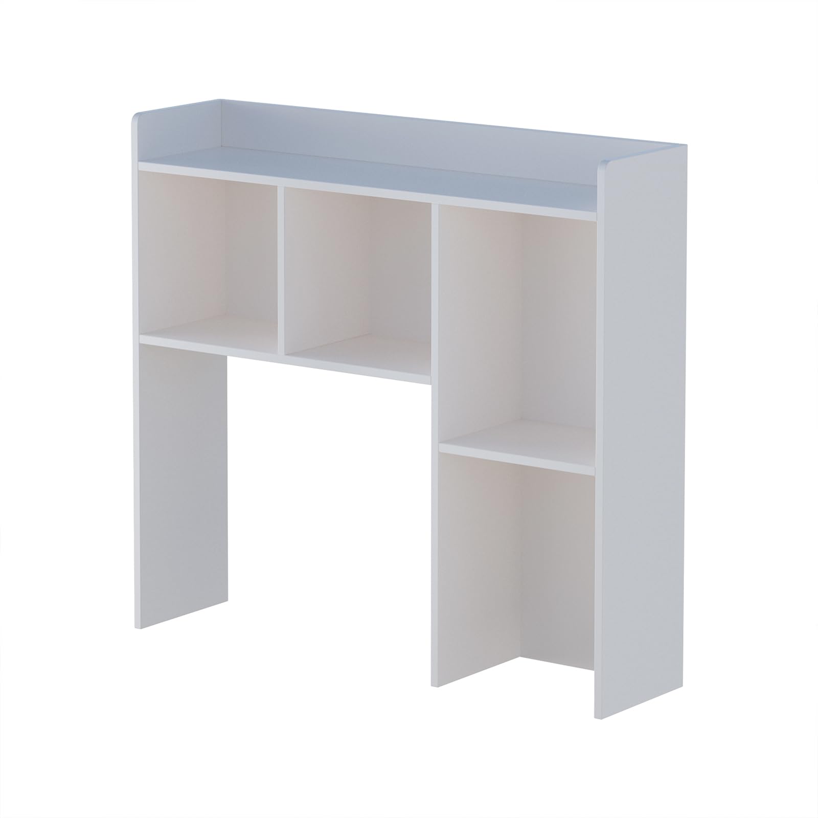 White Wooden Desktop Hutch Bookshelf - 37.4