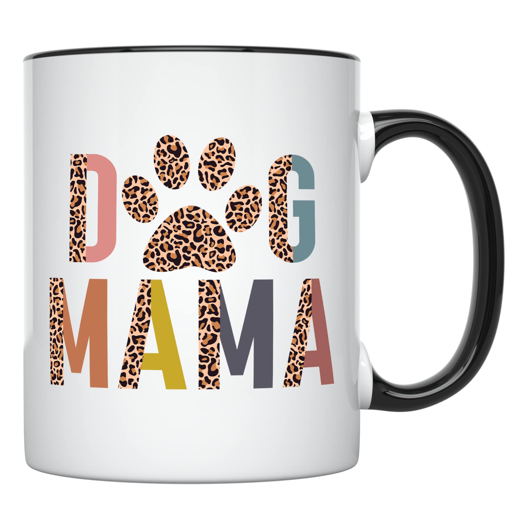 YouNique Designs 11oz Dog Mom Mug - Best Dog Lover Coffee Cup for Women with Black Handle - Perfect Gift for Pet Owners, Dog Moms & Coffee Lovers - Ideal for Morning Coffee, Office Use & Gifts