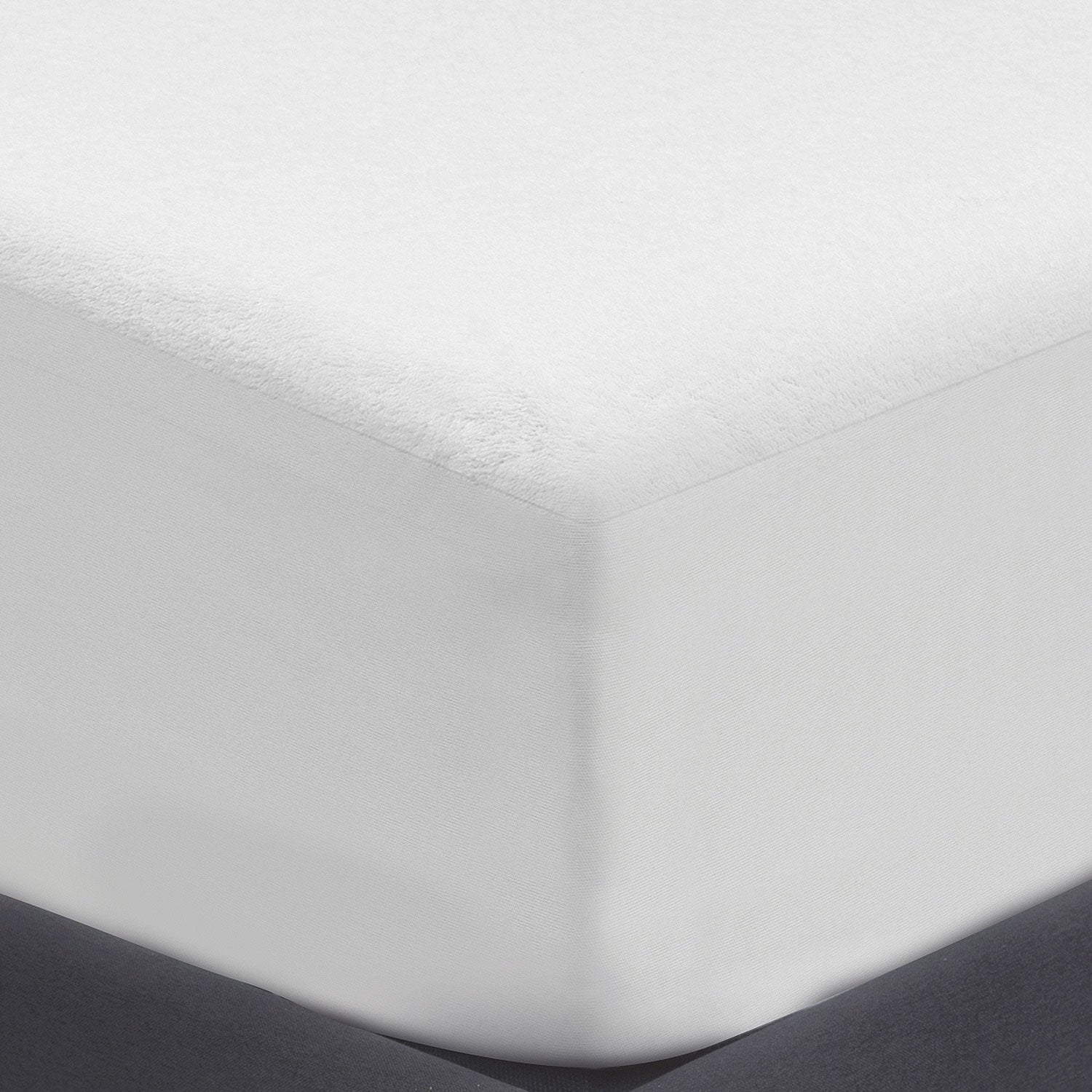 Fitted Cotton Terry Mattress Protector - 100% Waterproof, Hypoallergenic & Breathable - Queen Size Bed Cover for Allergy Protection & Night Sweats