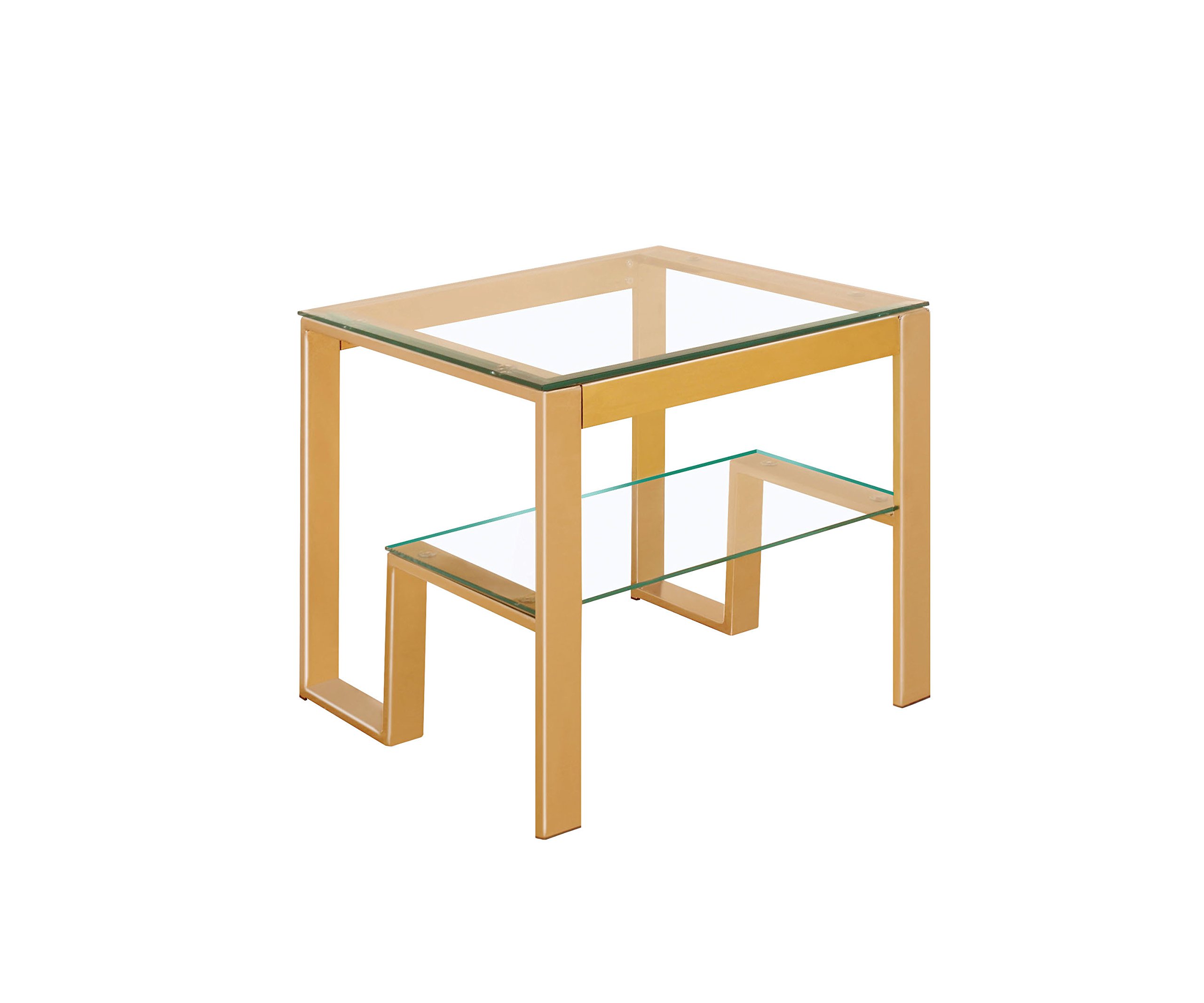 Furniture of America Davina Gold End Table - Modern Accent Table for Living Room, Bedroom & Office Decor