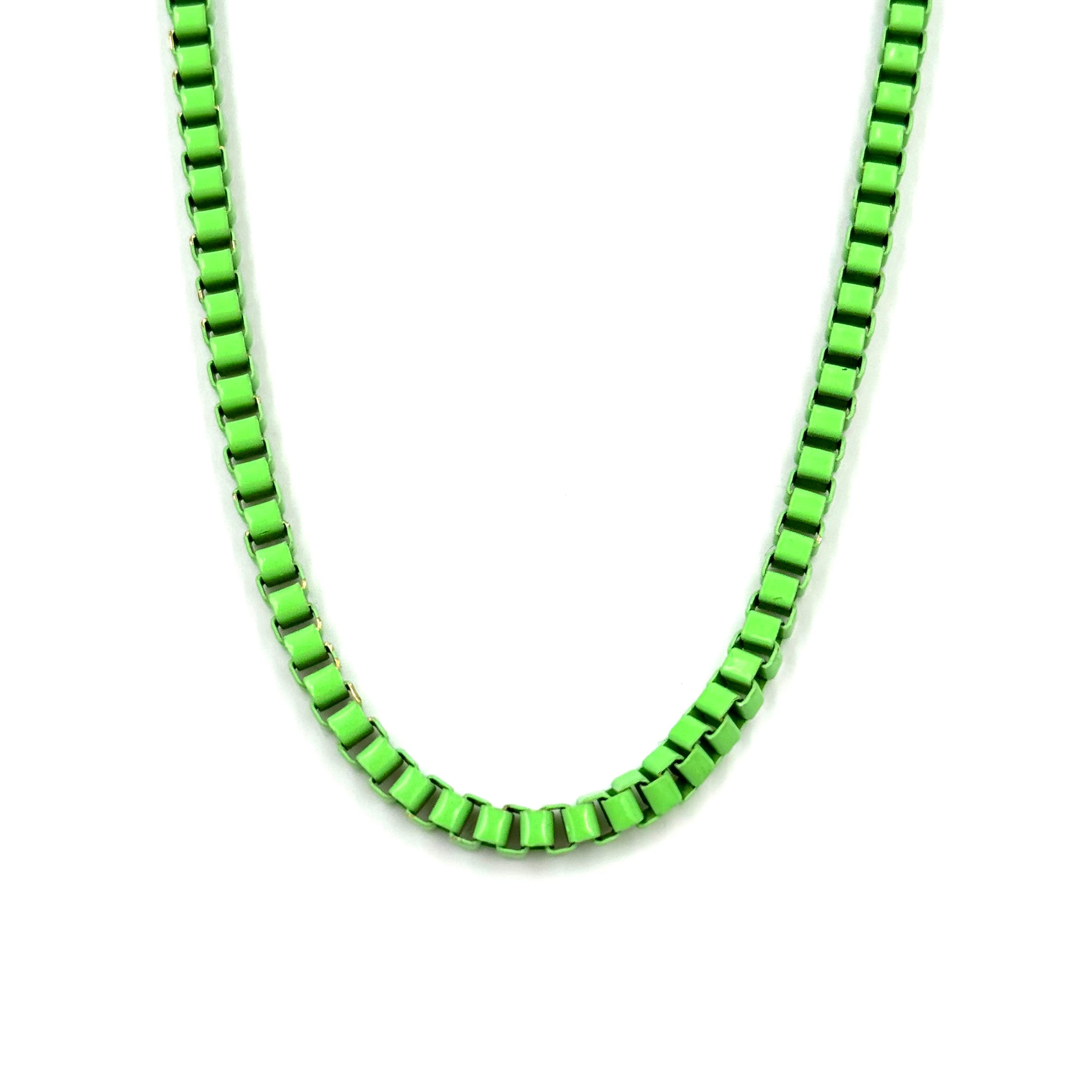 Ashley Gold Stainless Steel Neon Enamel Pendant Necklace for Women - Trendy Layering Jewelry for Parties, Date Night & Everyday Wear