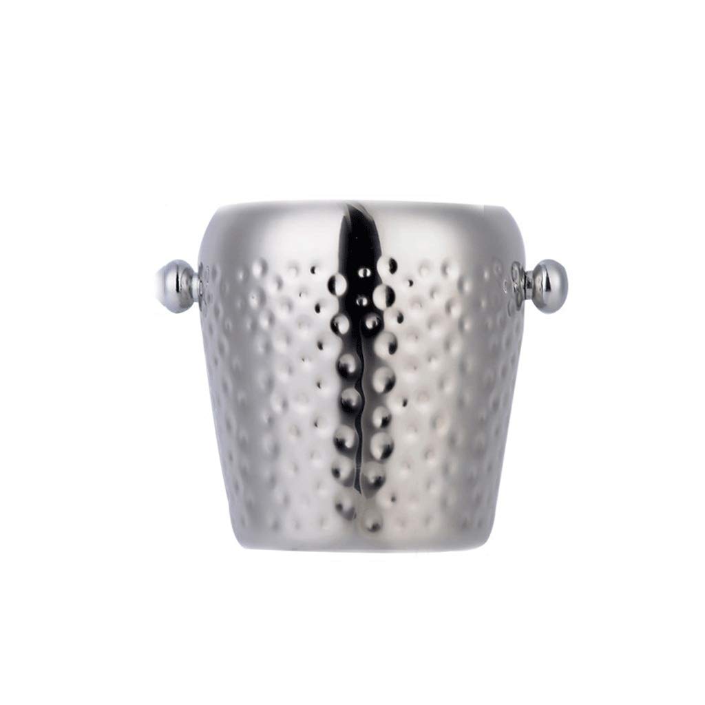 Stainless Steel Ice Bucket with Tongs - Insulated Wine Chiller for Parties, Bars & Outdoor Camping - Silver Metal Ice Container for Champagne, Beer & Beverages - Perfect for BBQs, Picnics & Home Entertaining