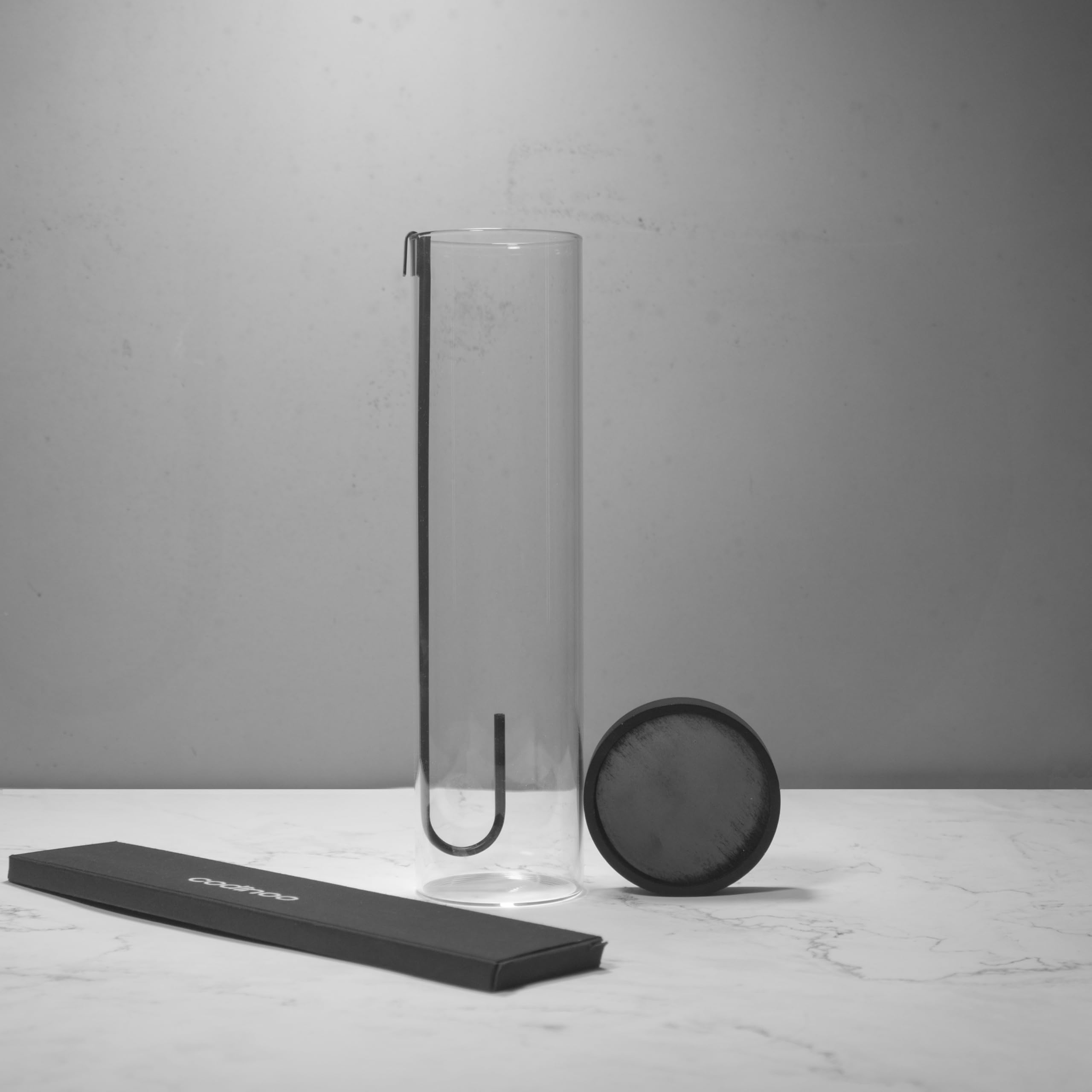 Modern Incense Stick Holder with Glass Ash Catcher - Anti-Ash Flying Design for Yoga, Meditation & Spa - Thin Black Incense Burner for Home Relaxation & Aromatherapy