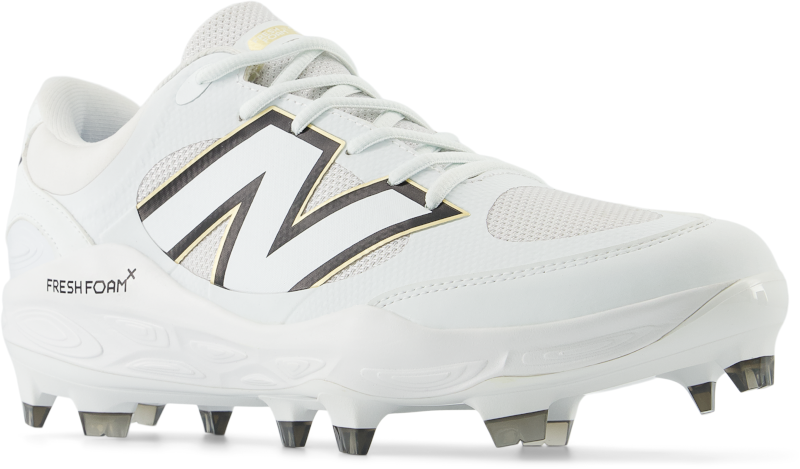 New Balance Fresh Foam 3000v7 White Low TPU Men's Soccer Cleats - Lightweight Running Shoes for Football Training & Match Play