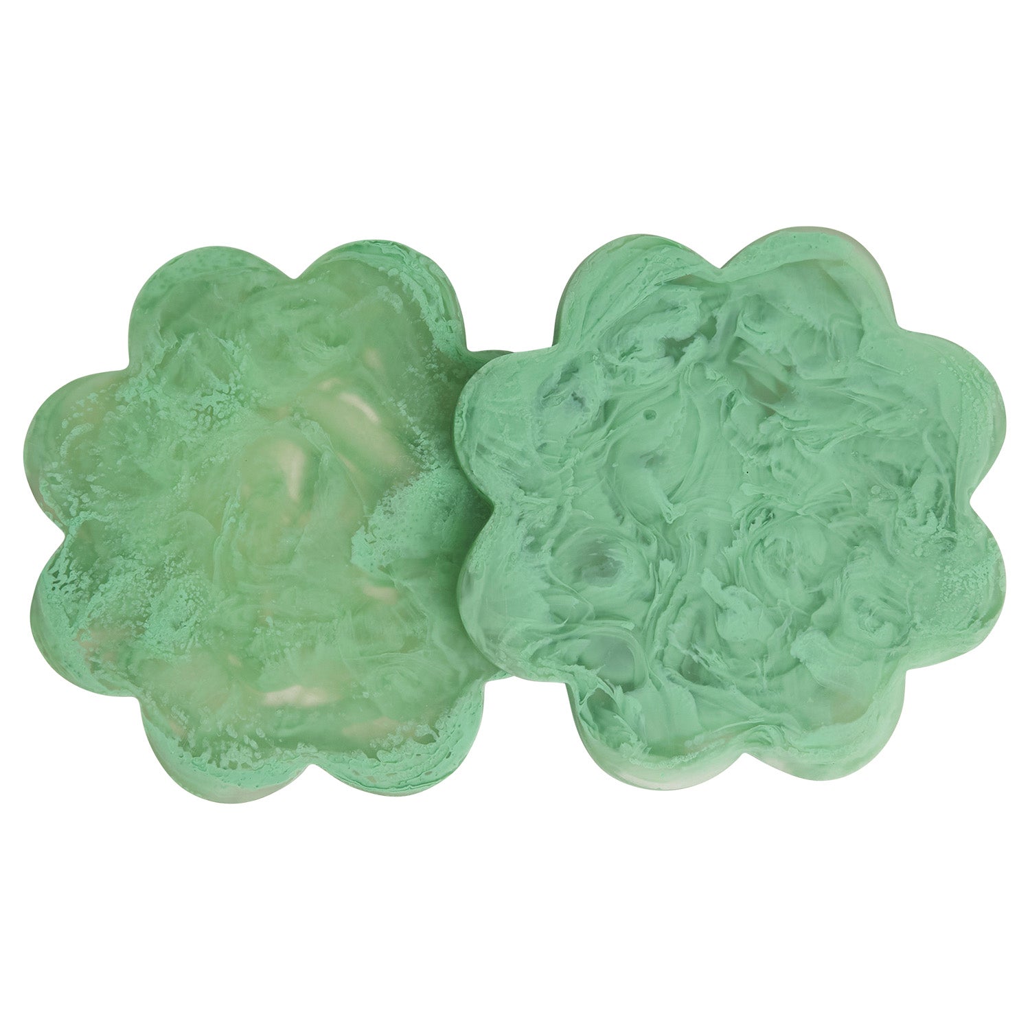 Premium Cecilia Coasters Set of 2 - Elegant Emerald Green Drink Coasters for Coffee Tables, Bars & Home Decor - Perfect for Parties, Weddings & Daily Use