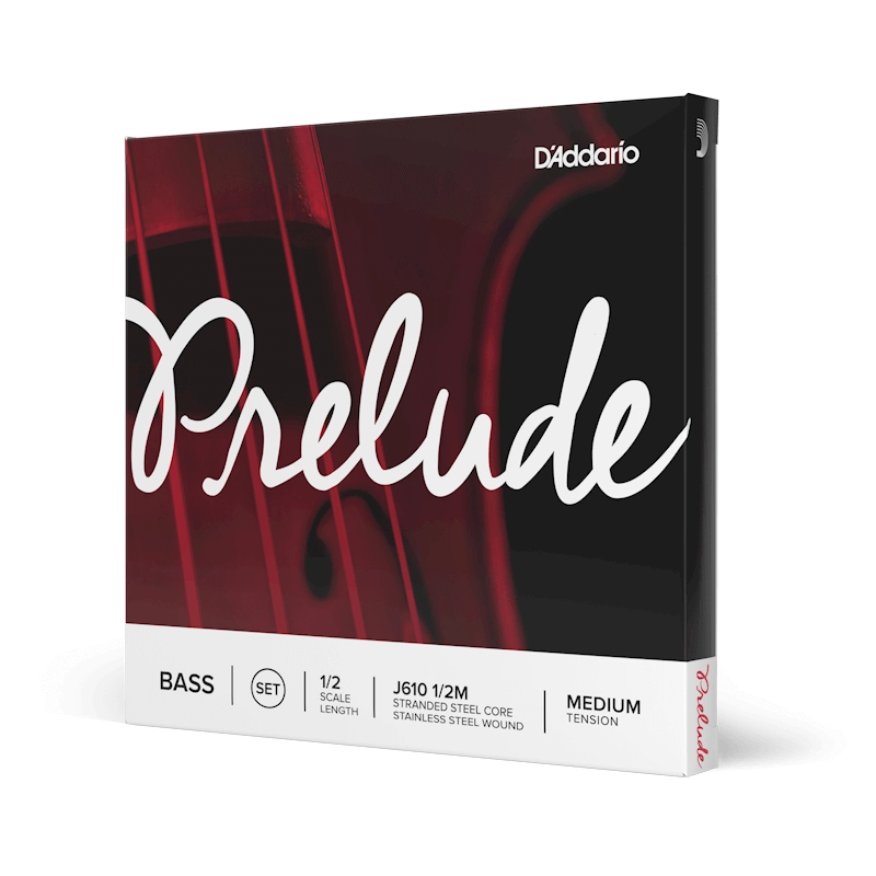 D'Addario Prelude Bass Strings J610 1/2M Medium Tension - Perfect for Jazz, Rock & Studio Recording