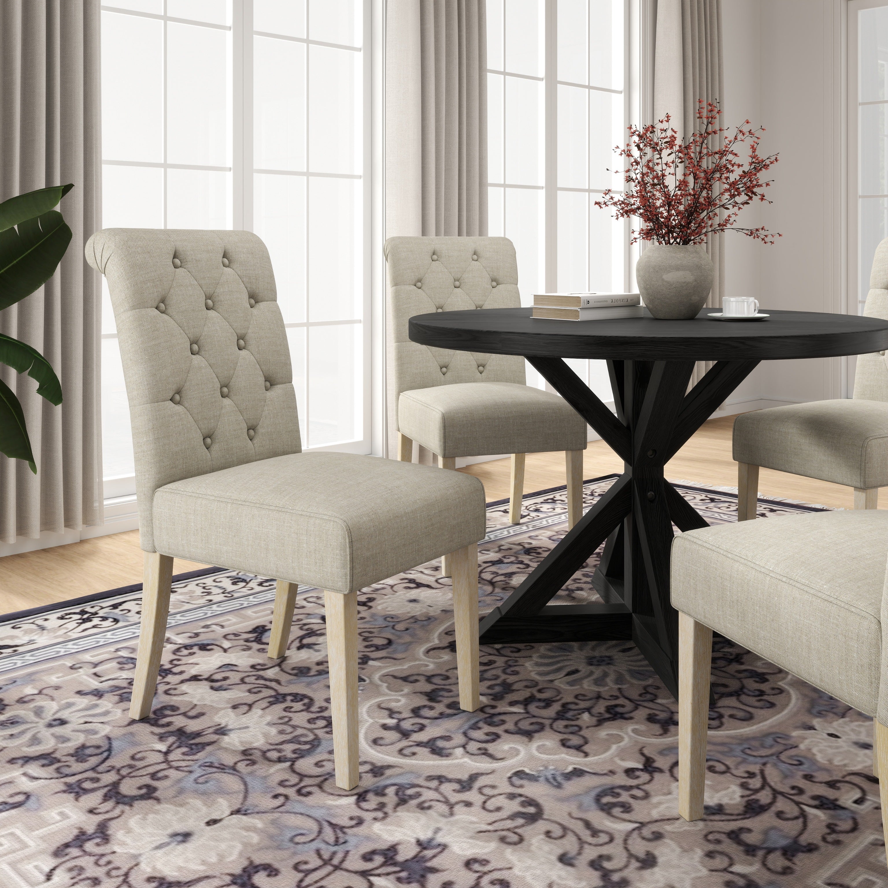 Roundhill Furniture Banff 5-Piece Dining Set - 42