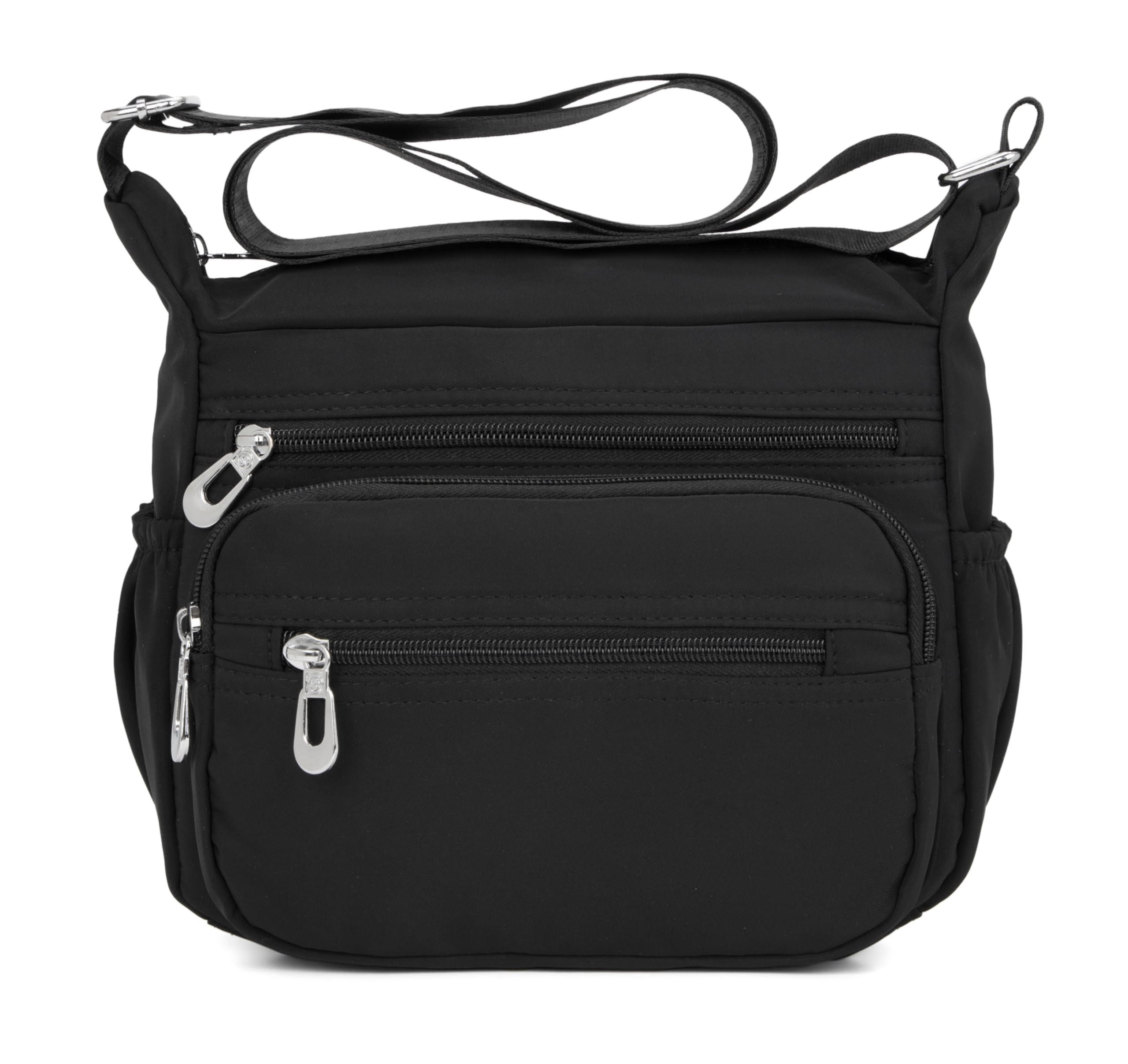 Stylish Nylon Floral Crossbody Bag for Women - Multi-Pocket Shoulder Purse with Adjustable Strap, Perfect for Travel, Shopping & Daily Use