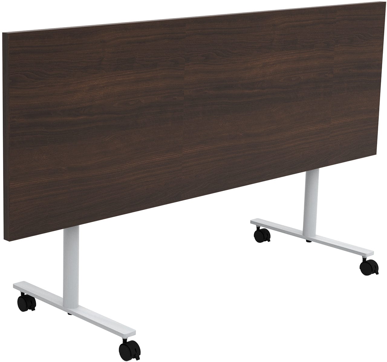 Safco JURNI 72 x 24 Inch Flip Table with Wheels & Casters - Adjustable Height Mobile Workstation for Office, Classroom, or Home Use [JN7224NFLPCA]