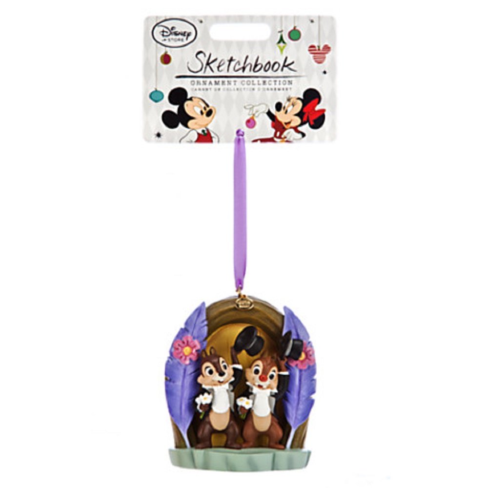 Chip 'N Dale Sketchbook Ornament - Disney Christmas Tree Decor - Two Chips and a Miss Collectible - Perfect for Holiday Gifts & Disney Fan Decorations
