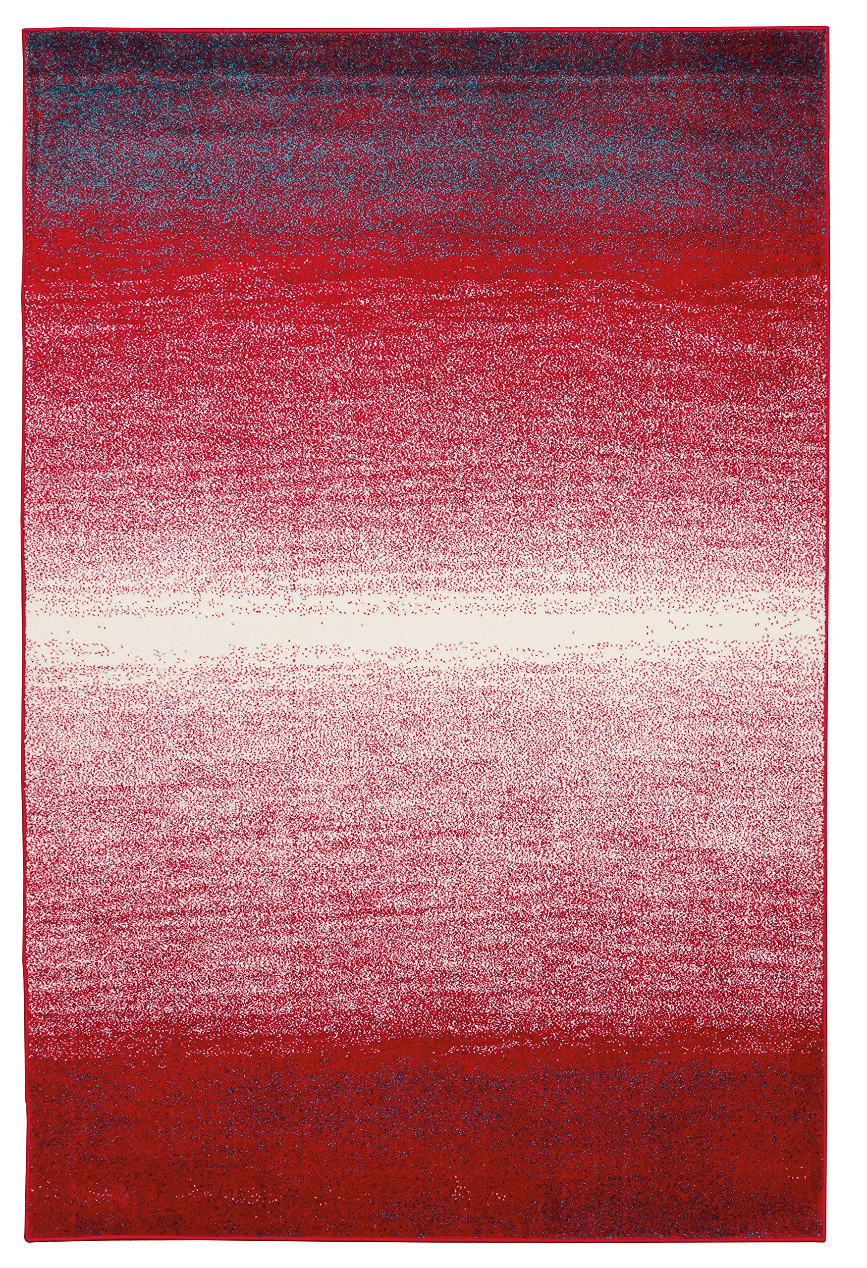 Linon Ombre Red & Ivory 8x10 Area Rug - Soft Non-Slip Living Room Rug, Bedroom Carpet for Home Decor - Perfect for Living Spaces, Bedrooms & Offices