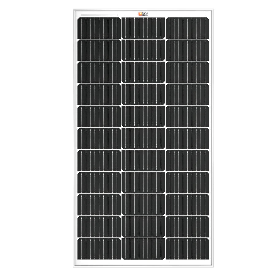 Rich Solar MEGA 100 Watt Monocrystalline Solar Panel - High Efficiency 12V Solar Panel for RV, Boat, Off-Grid & Home Use - Weather Resistant Solar Charging Solution