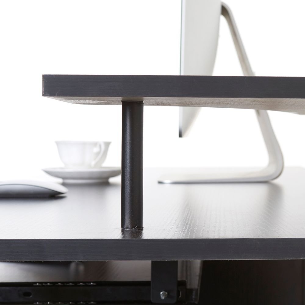 Ergonomic Computer Desk with 3 Drawers - Home Office Desk, Study & Writing Workstation with Storage - Perfect for Small Spaces & Remote Work