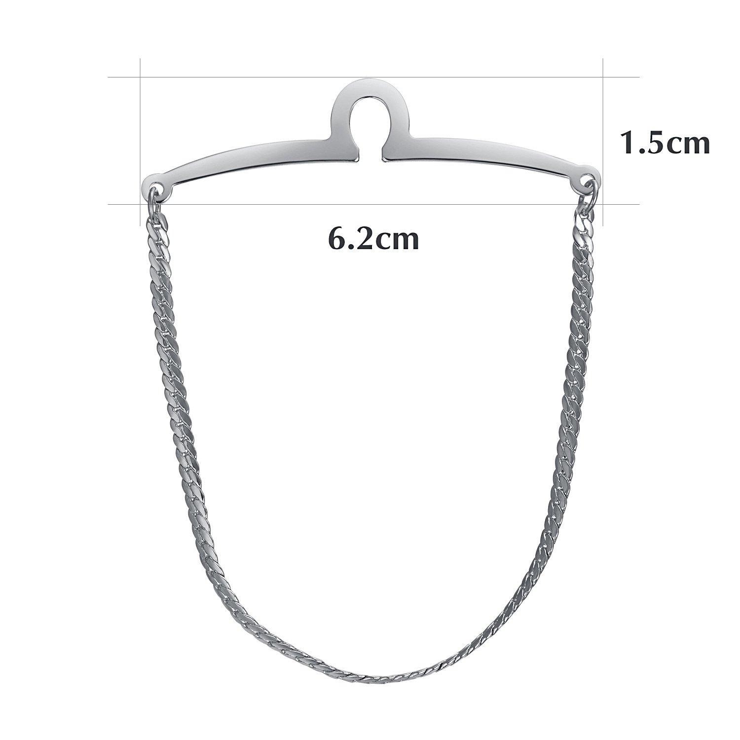 Stylish Men's Double Color Link Tie Chain with Cravat Collar & Tie Clip - Perfect for Formal Events, Business Meetings & Wedding Attire