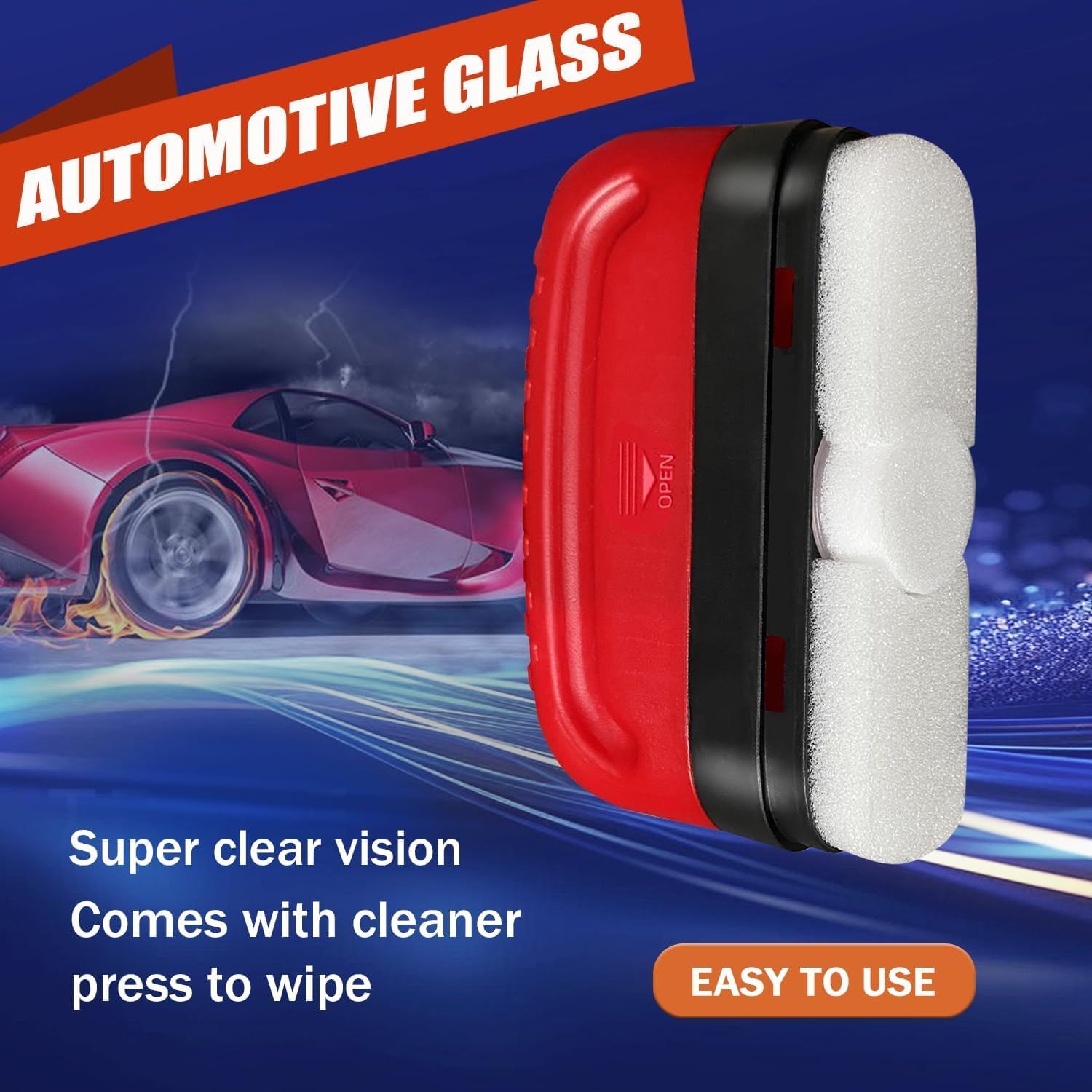 **InvisPosture Glass Cleaner - Effortlessly Remove Oily Film from Windows & Car Glass | Hydrophobic Film Cleaning Brush (2 Pack) - Perfect for Home, Office & Auto Use**