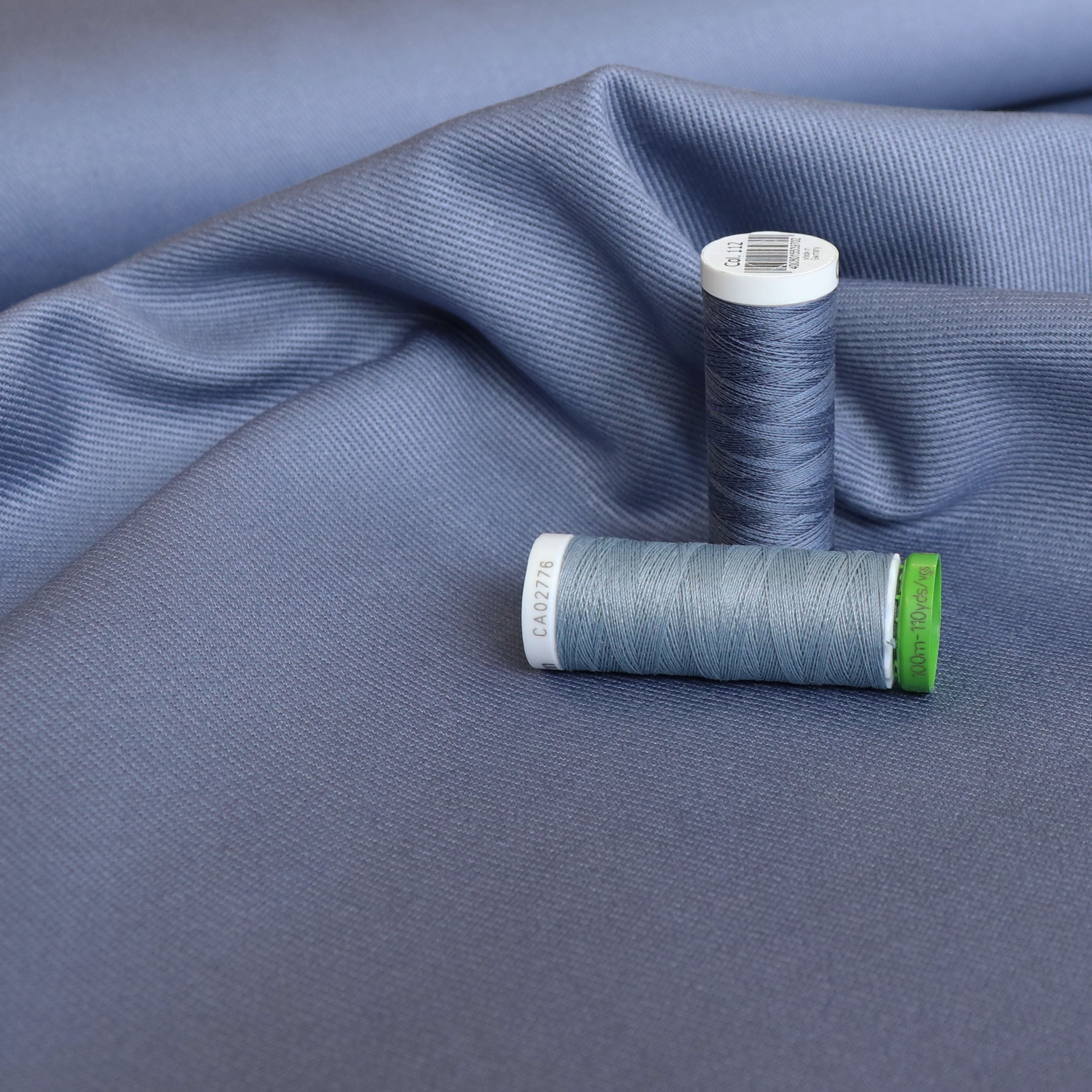 Premium Ventana Cotton Twill Fabric by Robert Kaufman in Copen Blue - Ideal for Upholstery, Home Decor & DIY Sewing Projects