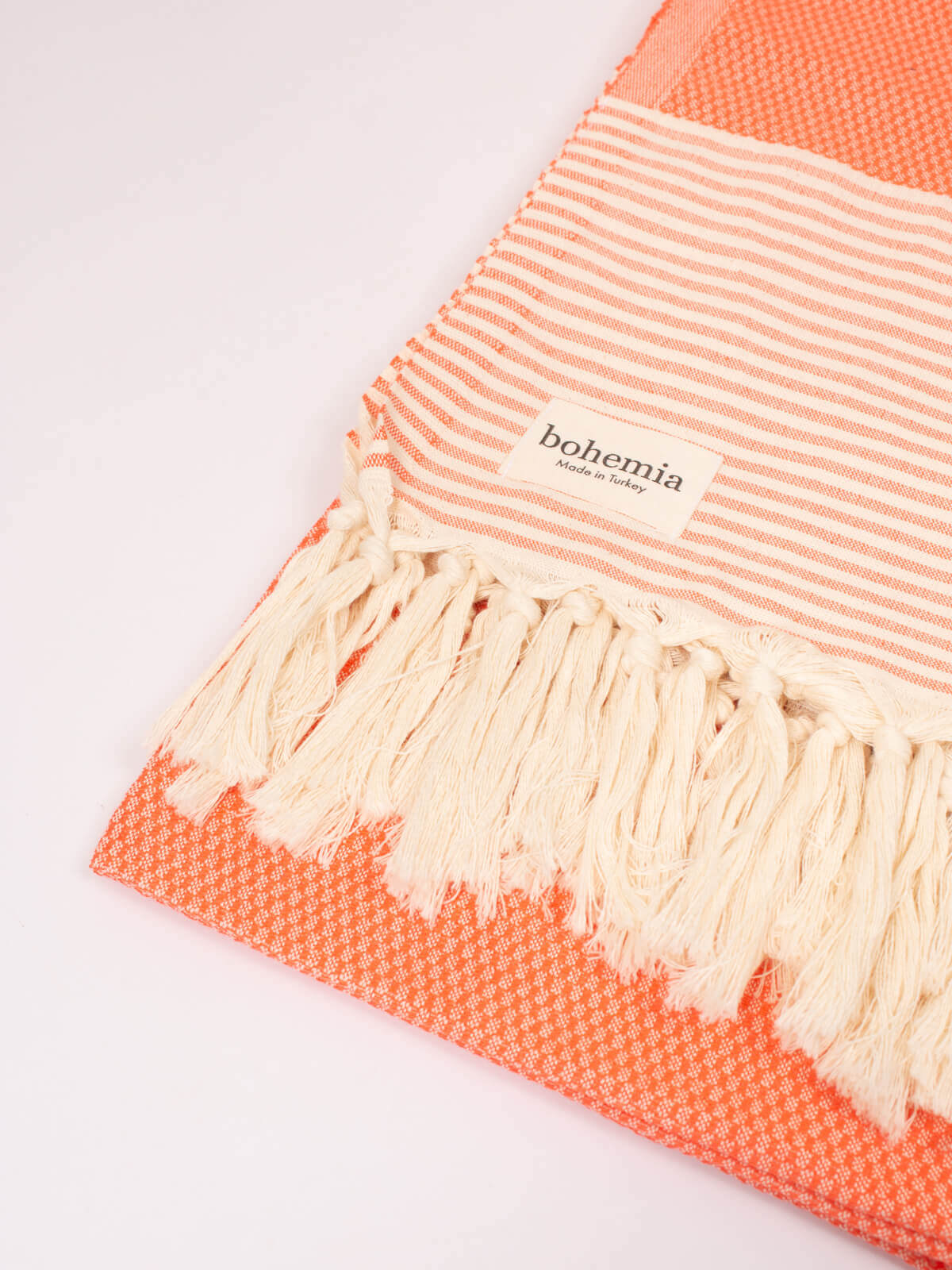 Amalfi Hammam Towel - Soft & Absorbent Turkish Bath Towel, Lightweight & Quick-Drying for Beach, Spa, Yoga & Travel | Melon Color