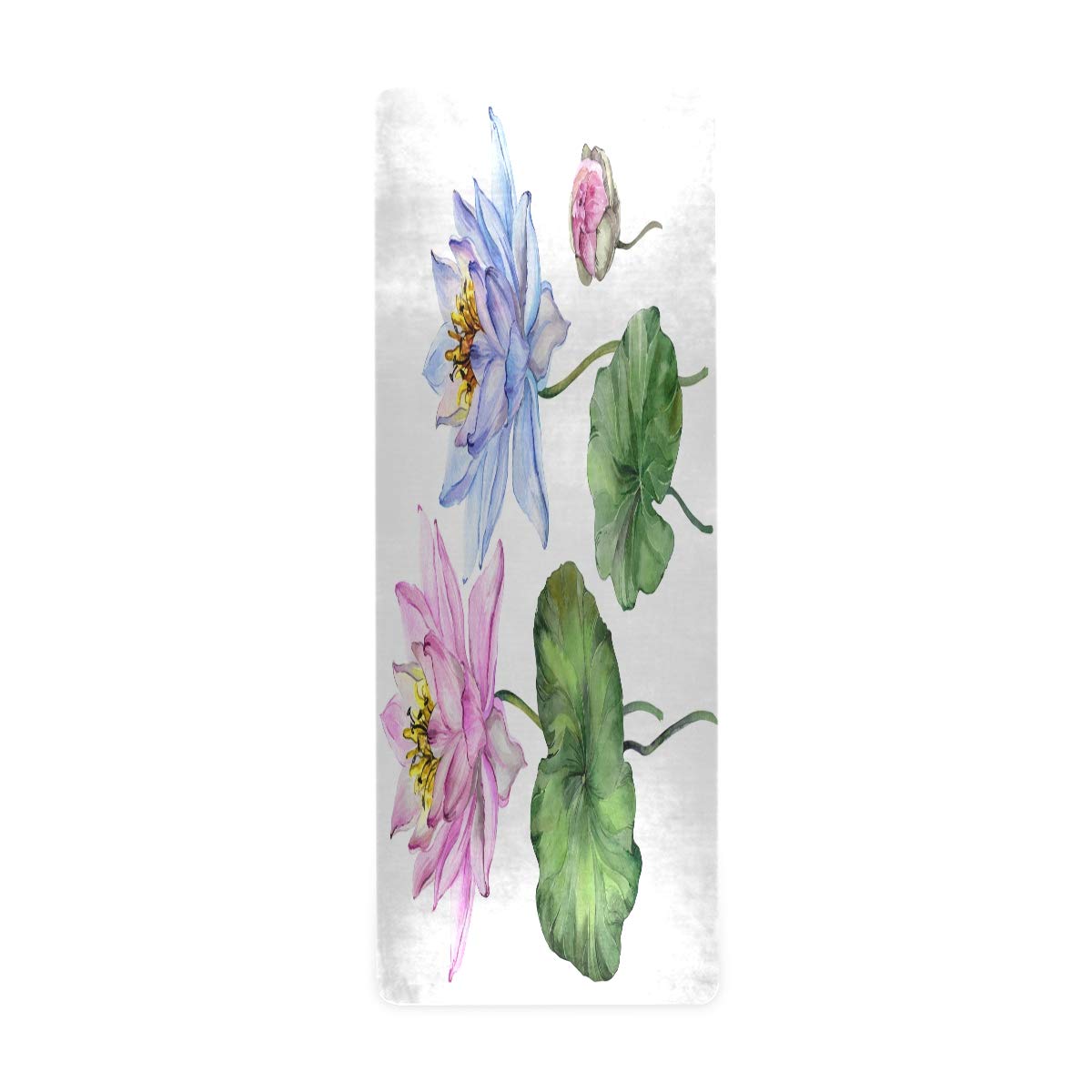 Non-Slip Foldable Yoga Mat for Women - Travel & Exercise with Lotus Design