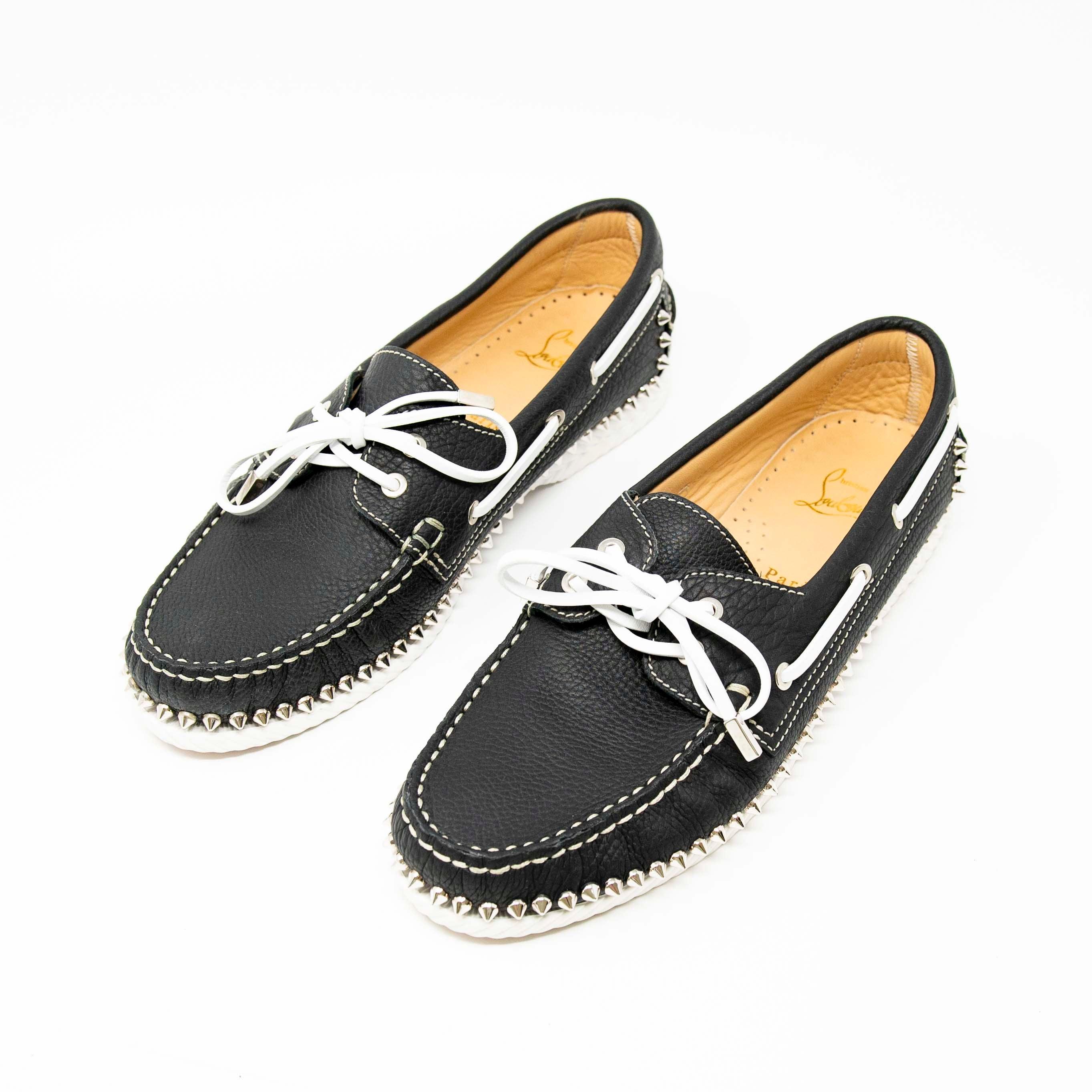 Christian Louboutin Dark Blue Roller Boat Flats Women's Size 41.5 | Luxury Designer Flats for Women | Perfect for Casual Outings, Office Wear & Evening Events