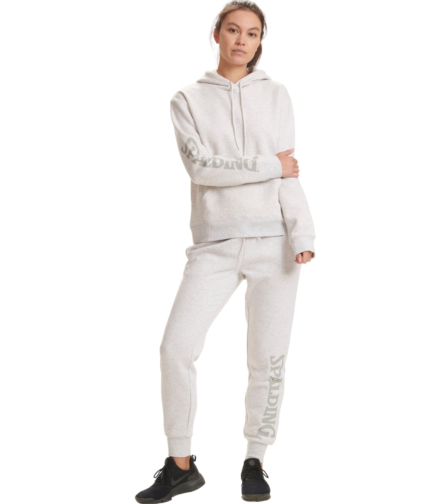 Spalding Women's Activewear Heritage French Terry Jogger Pants - Standard & Plus Size Comfort Fit for Yoga, Running & Lounge Wear