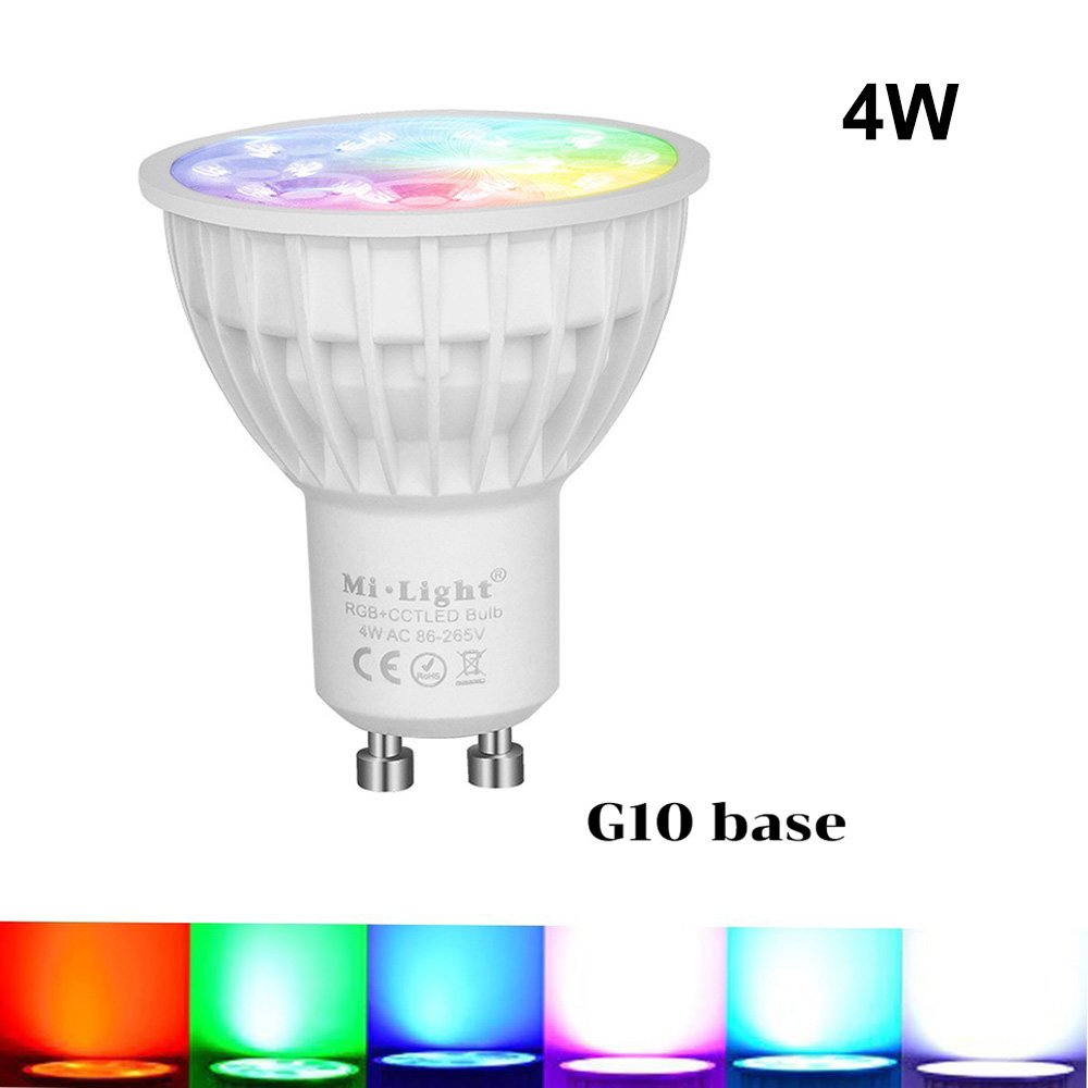 Smart LED Bulb RGBW CCT - Dimmable with Remote (4 Pack) for Home Lighting