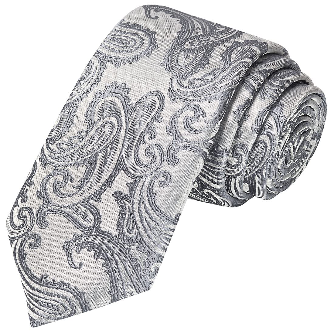 KissTies Skinny Tie 2.4'' Slim Necktie for Men - Premium Silk Tie with Gift Box - Perfect for Weddings, Business Meetings & Formal Events