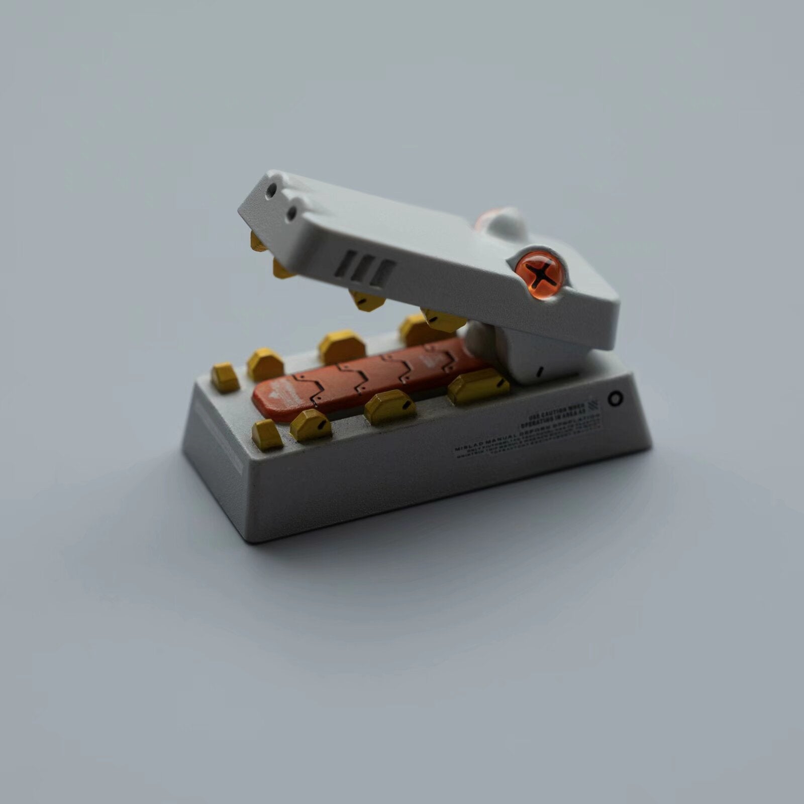 Handmade PBT Mechanical Keyboard Keycaps - Artistic 2U Backspace Key with Open/Close Crocodile Design for Custom Keyboard Decoration | Perfect for Gaming, Typing & Mechanical Keyboard Enthusiasts
