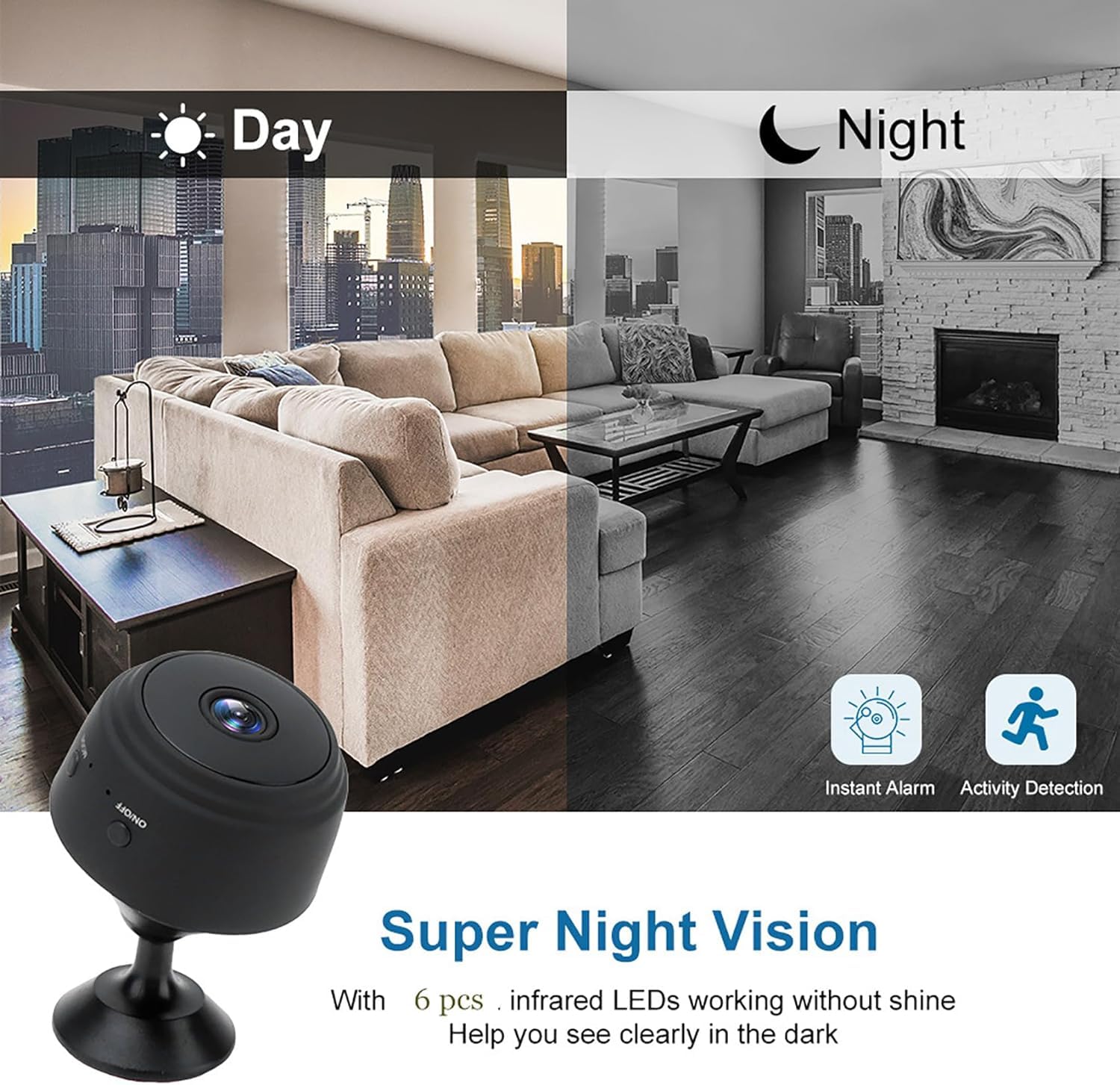 Fledimo Camtrix Magnetic Mini Security Camera - 1080p HD Wireless Hidden Spy Camera with App for Home, Office, Indoor & Outdoor Surveillance - Ideal for Baby Monitoring, Pet Watching & Property Protection (2 Pack)