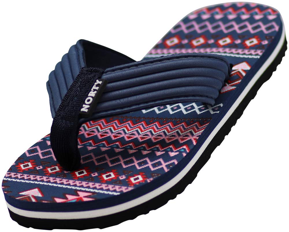 NORTY Kids Sandals for Girls and Boys - Comfortable Flip Flops & Slides for Little and Big Kids - Runs 1 Size Small - Perfect for Beach, Pool, and Summer Outdoor Activities