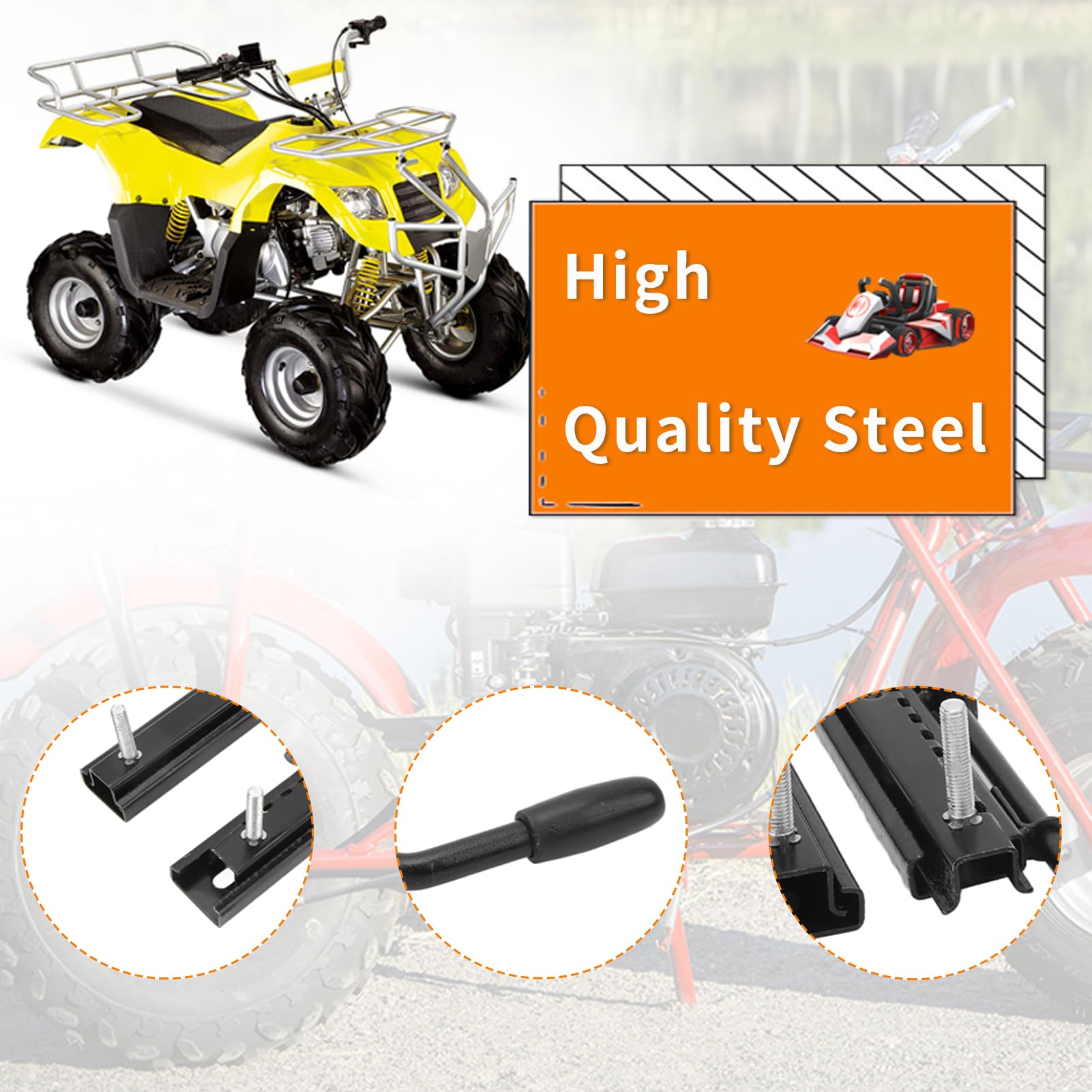 Universal Adjustable Seat Slider Track - Heavy Duty Seat Base Sliders for Go Kart, UTV, Off-Road Vehicles, RVs, Boats & Trucks - Perfect for Custom Seat Modifications & Comfort Upgrades