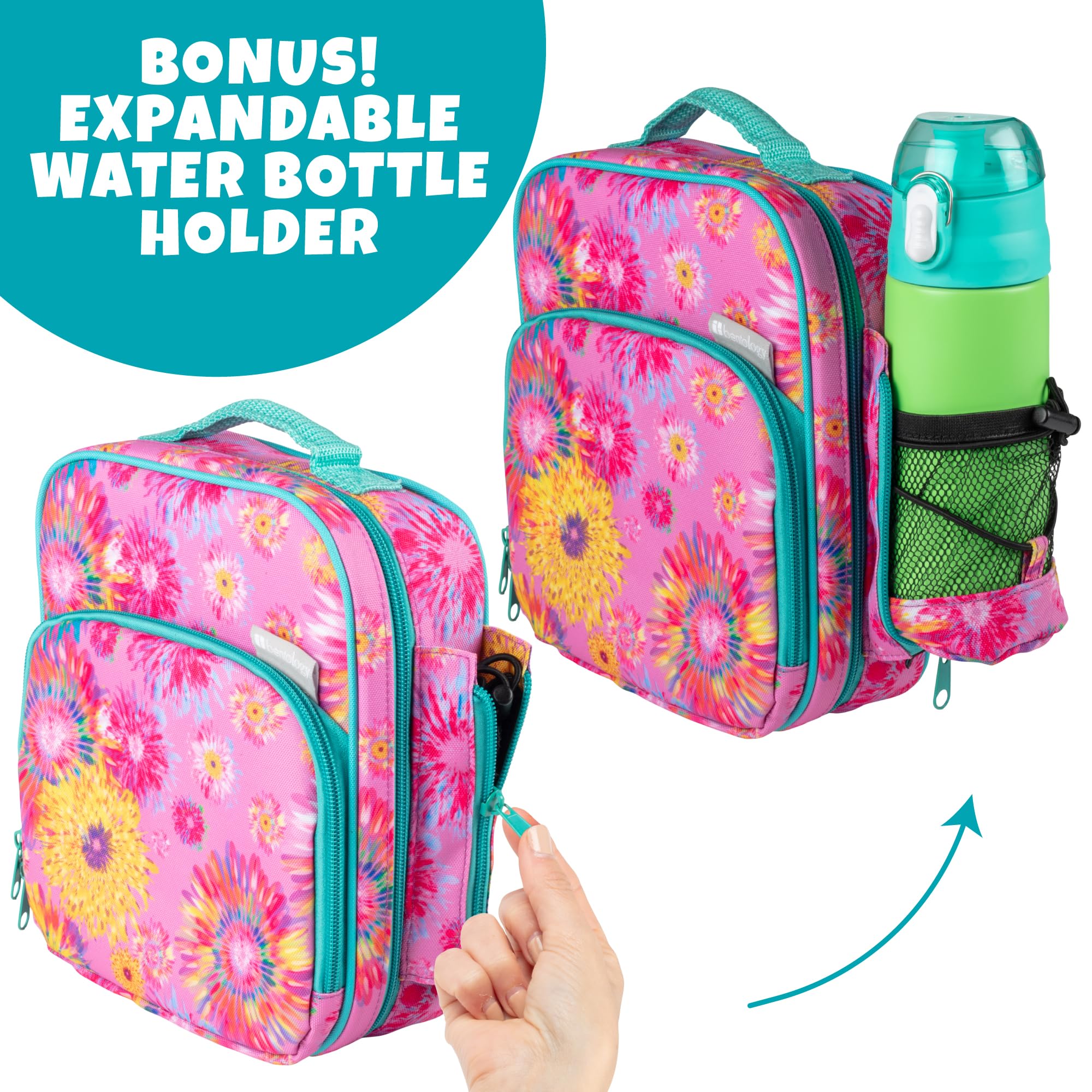 Bentology Insulated Lunch Box for Kids - Reusable Bento Lunch Bag for Boys & Girls - Leakproof & Thermal Tote for School, Work, or Picnics