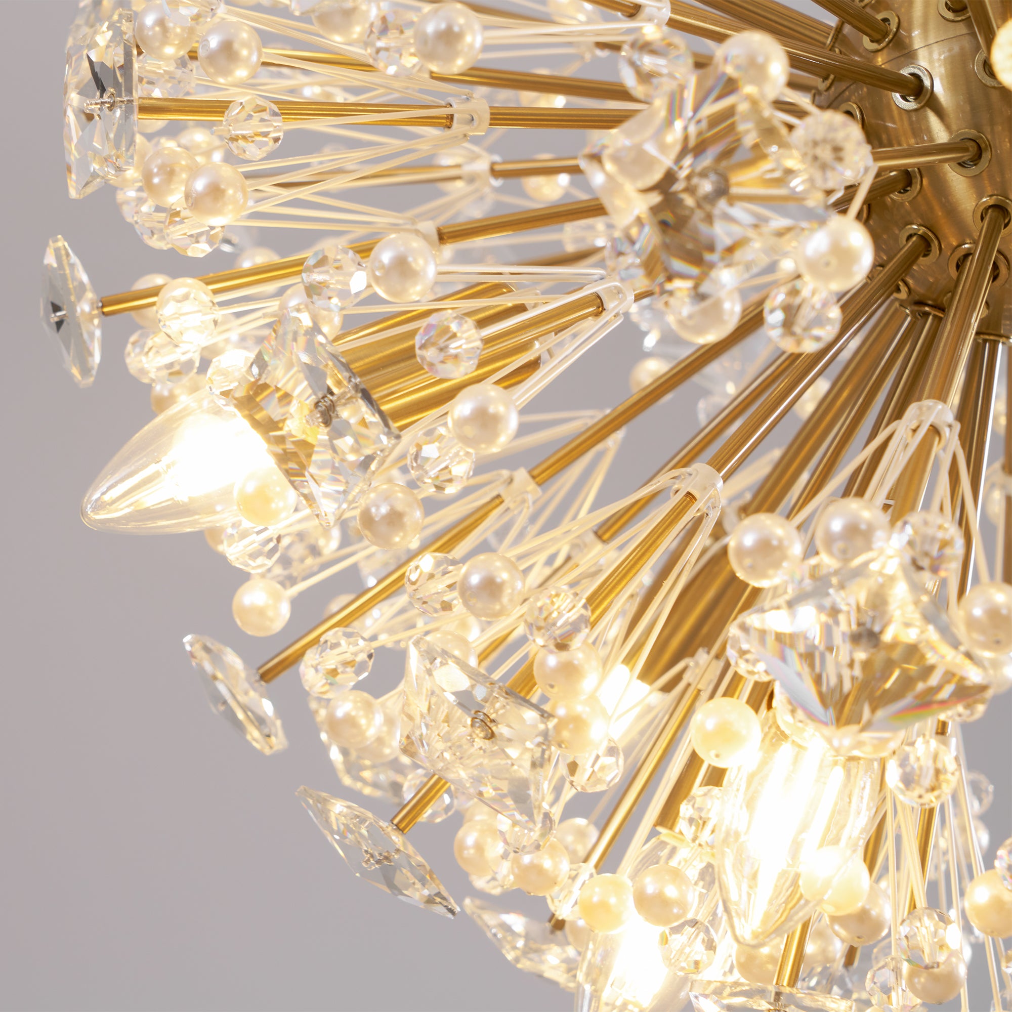 Dickinson Chandelier - Elegant Crystal Ceiling Light Fixture for Dining Room, Living Room & Bedroom | Modern Home Lighting Decor
