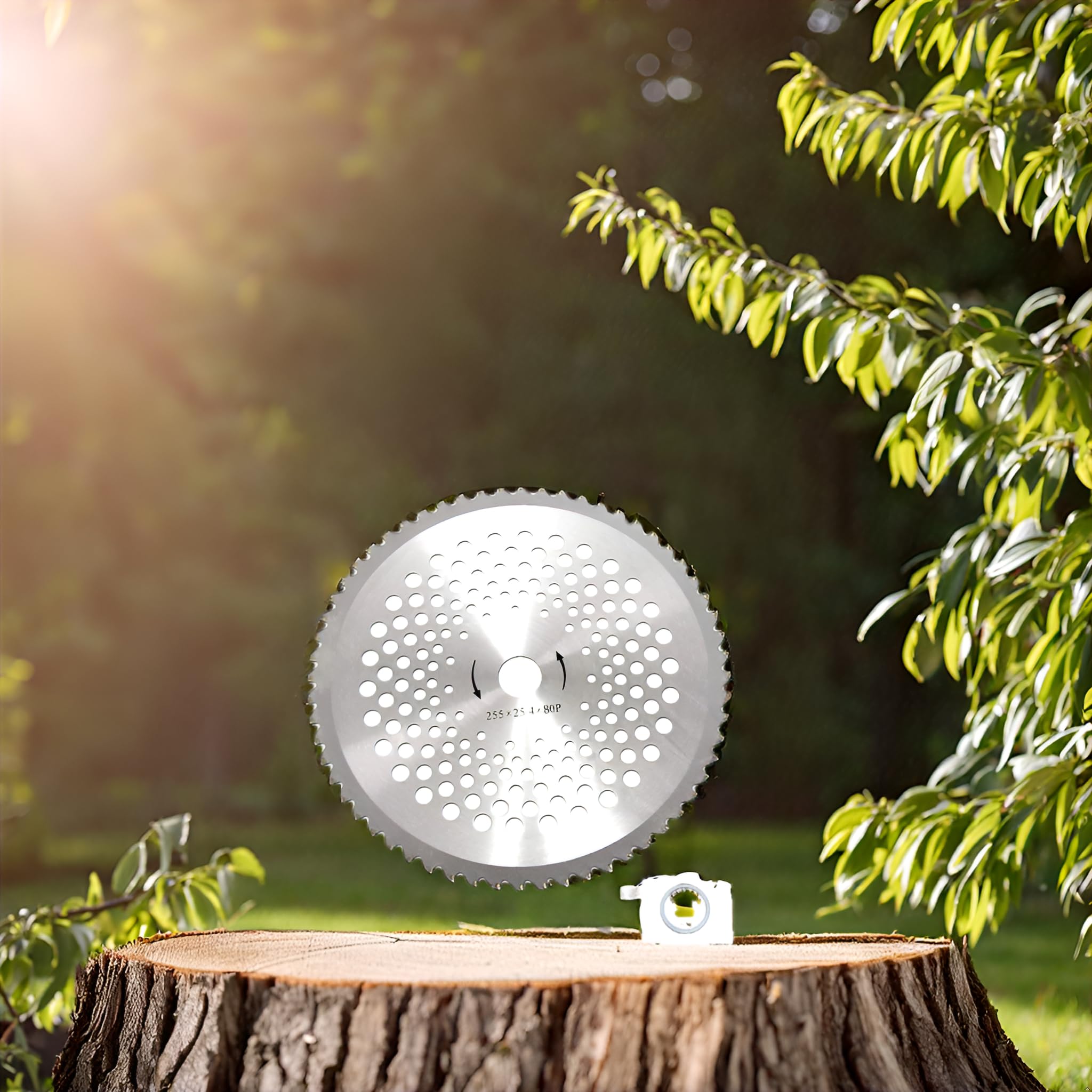 10 Inch 80T Carbide Tip Blade with Washer Adapter - Heavy Duty Brush Cutter Trimmer Weed Eater Replacement Blade for Landscaping, Lawn Care & Gardening